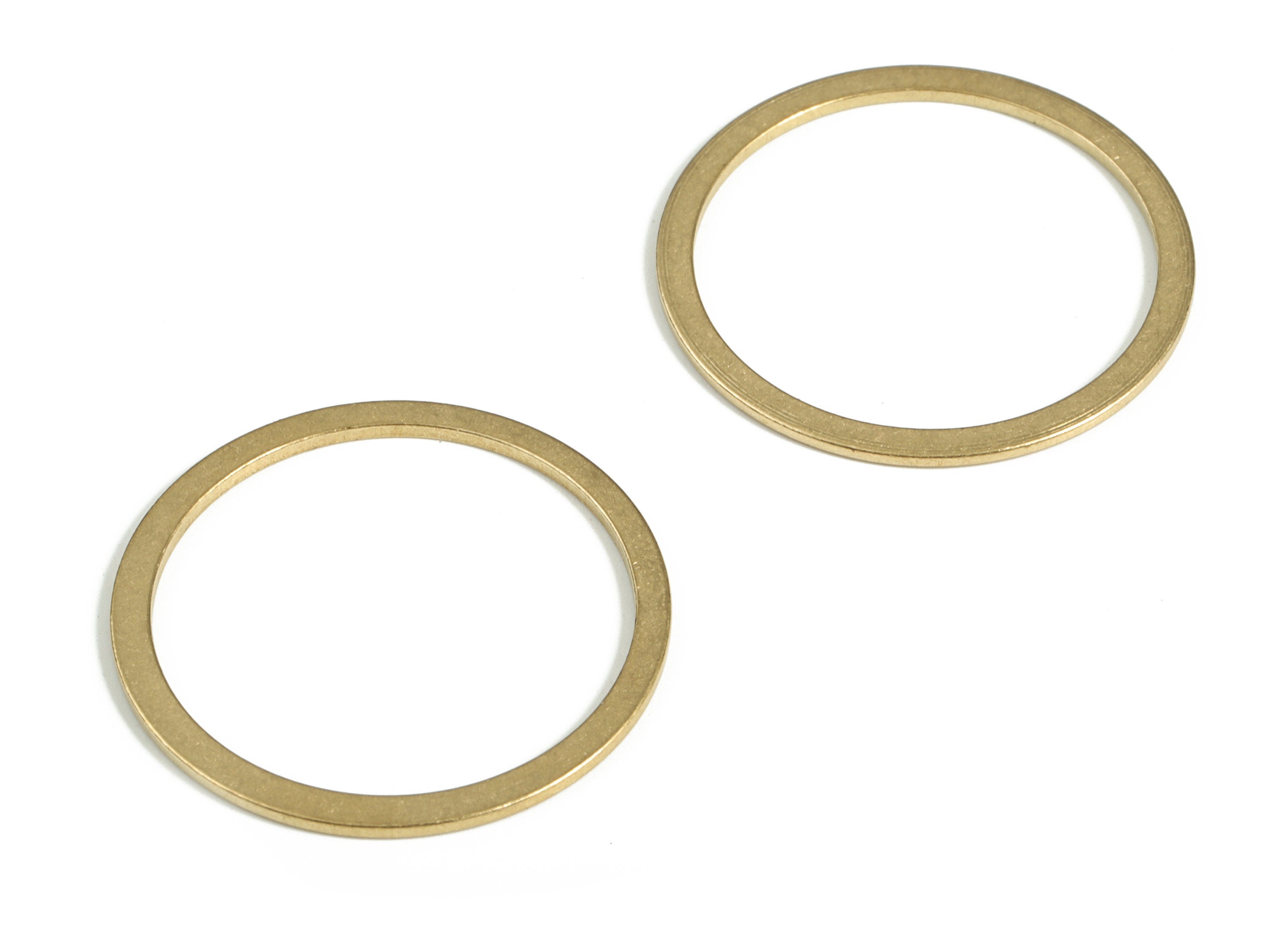 Raw Brass Circle Connector - Raw Brass Round Pendants - Closed Loop Rings - Earring Findings - Jewelry SuPPlies - 25x2.0x1.0mm - PP4139-25 - DOMEDBAZAAR