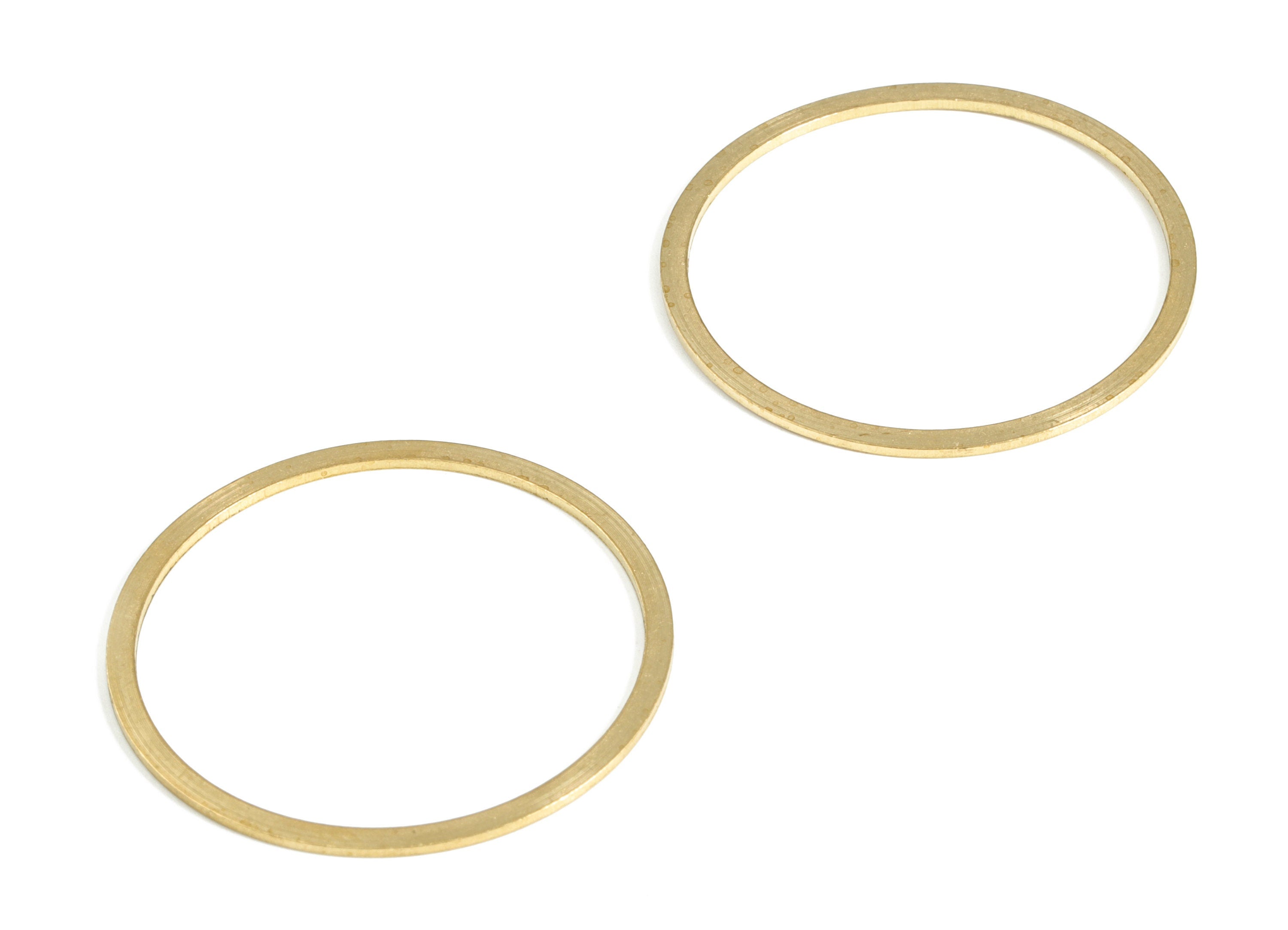 Raw Brass Circle Connector - Raw Brass Round Pendants - Closed Loop Rings - Earring Findings - Jewelry SuPPlies - 35x2.0x1.0mm - PP4139-35 - DOMEDBAZAAR