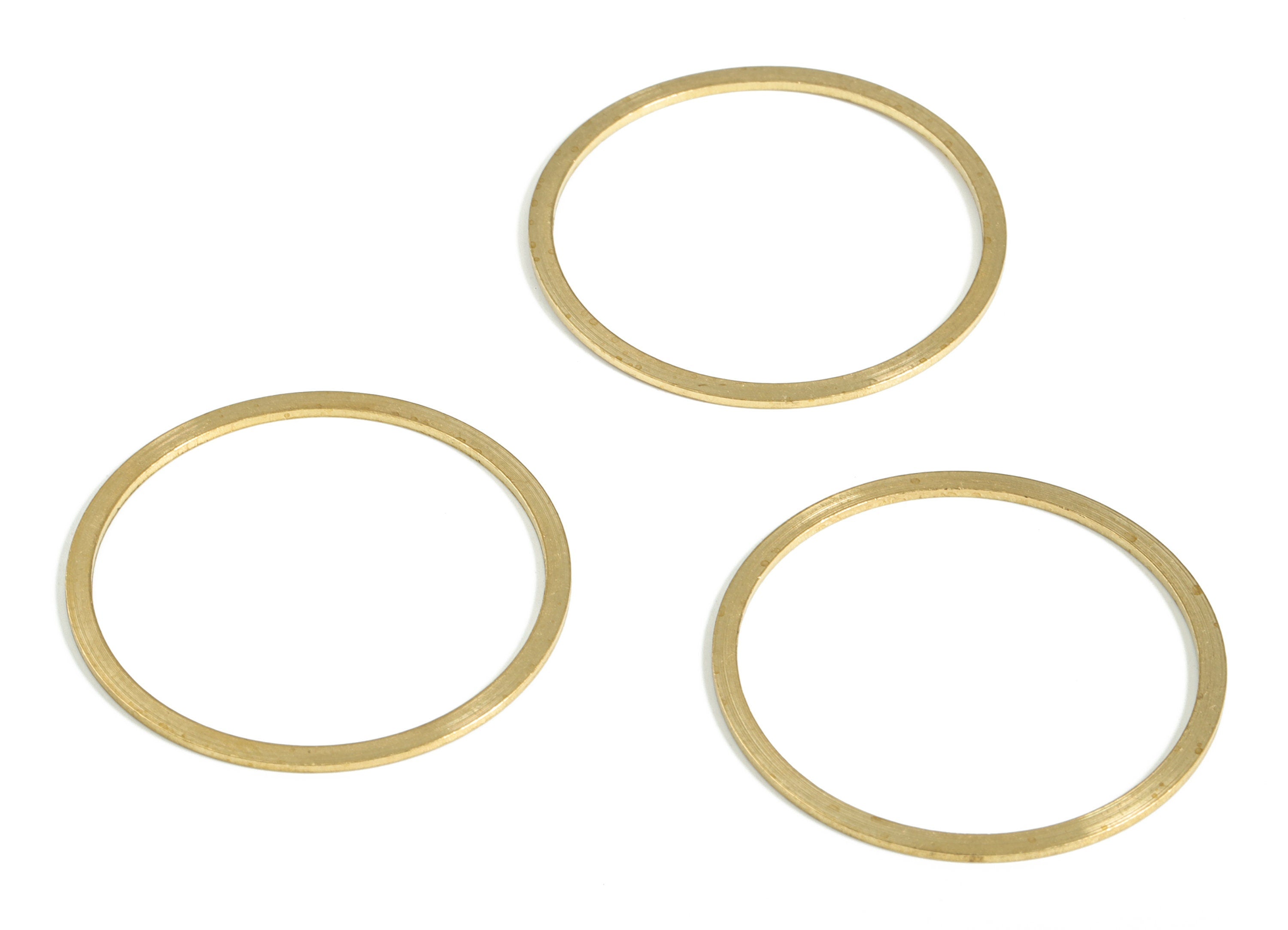 Raw Brass Circle Connector - Raw Brass Round Pendants - Closed Loop Rings - Earring Findings - Jewelry SuPPlies - 35x2.0x1.0mm - PP4139-35 - DOMEDBAZAAR