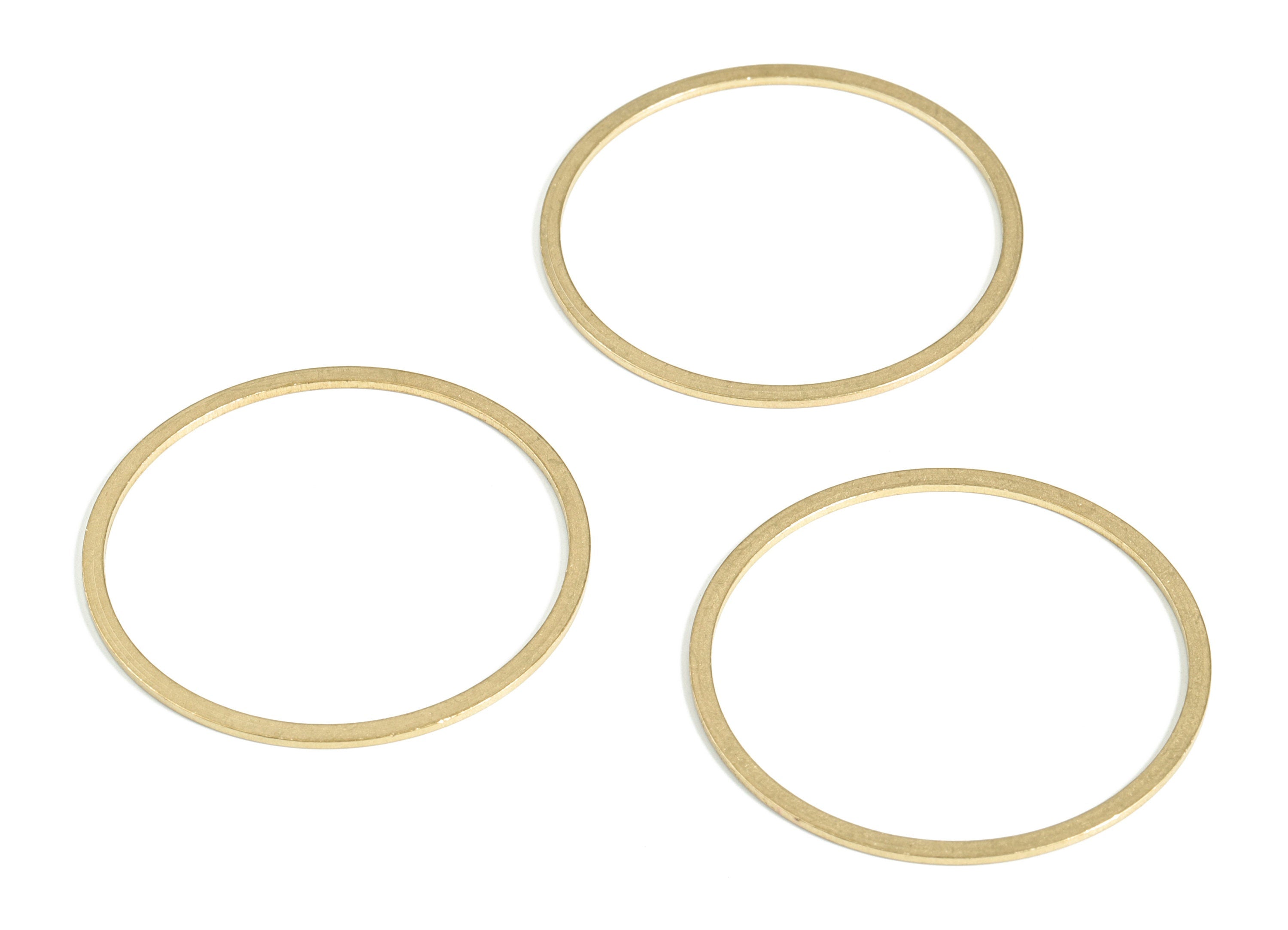 Raw Brass Round Connectors - Closed Loop Rings - Raw Brass Circle Pendants-Round Links - Jewelry Making SuPPlies - 40x2.0x1.0mm - PP4139-40 - DOMEDBAZAAR