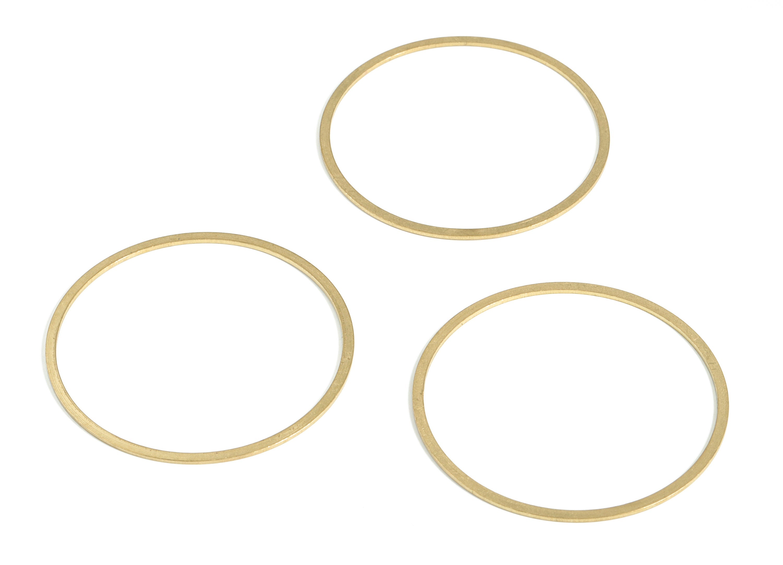 50mm Gold Rings - Brass Round Connectors - Closed Loop Rings - Earring Findings  - KC Gold Tone Plating- 49.8x49.8x 1.02mm - PP4139G-50 - DOMEDBAZAAR