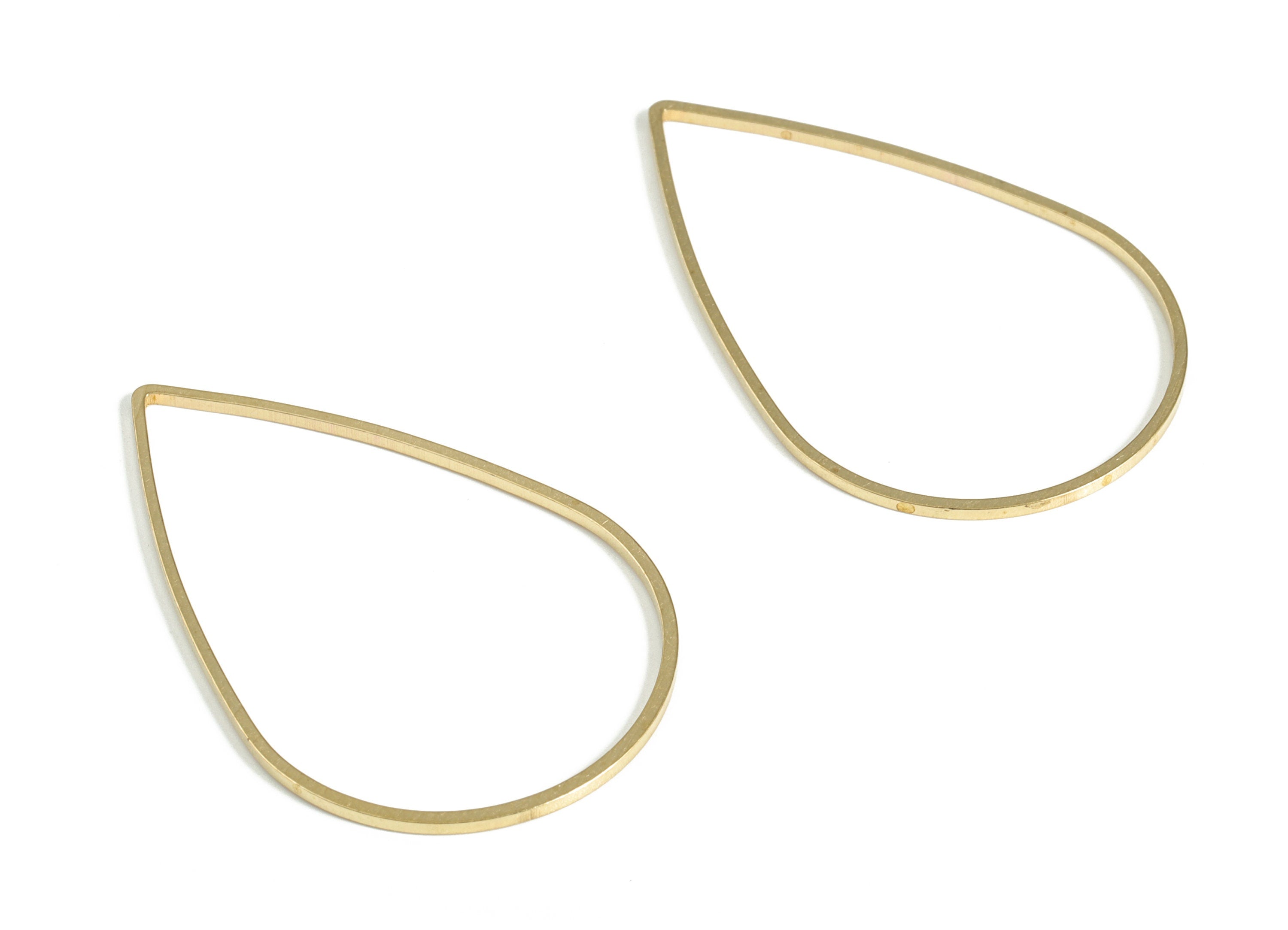 Tear Drop Connector - Raw Brass Drop Pendant - Brass Drop Jewelry Finding - Earring Findings - Jewelry SuPPlies - 39x25.0x10.8mm - PP4143-39 - DOMEDBAZAAR