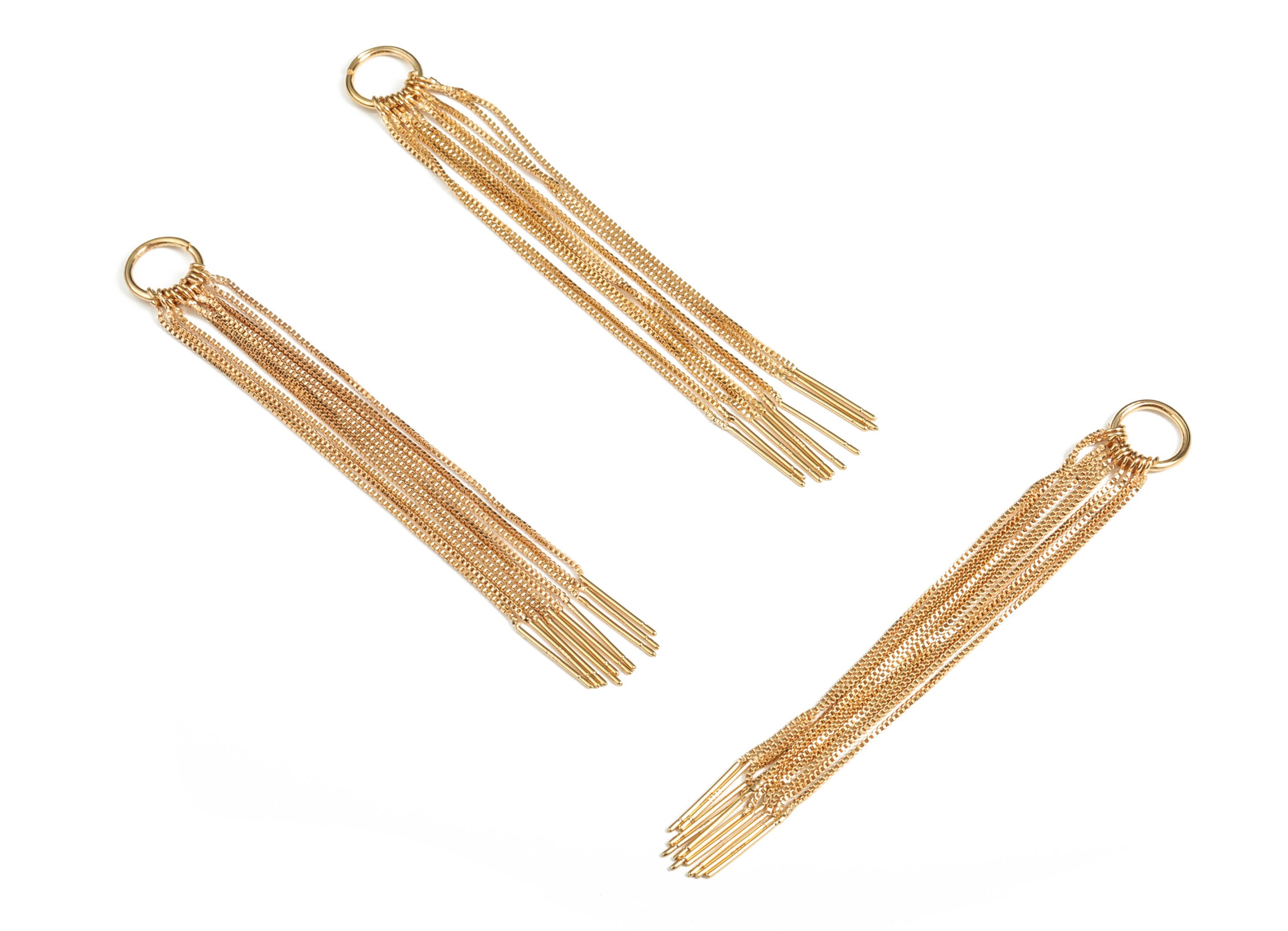 Brass Long Earrings - Statement Earrings -18K Real Gold Plated Brass - Long Gold Earrings- Jewelry Supplies - 87.36x10.24x1.2mm - RGP3125 - DOMEDBAZAAR
