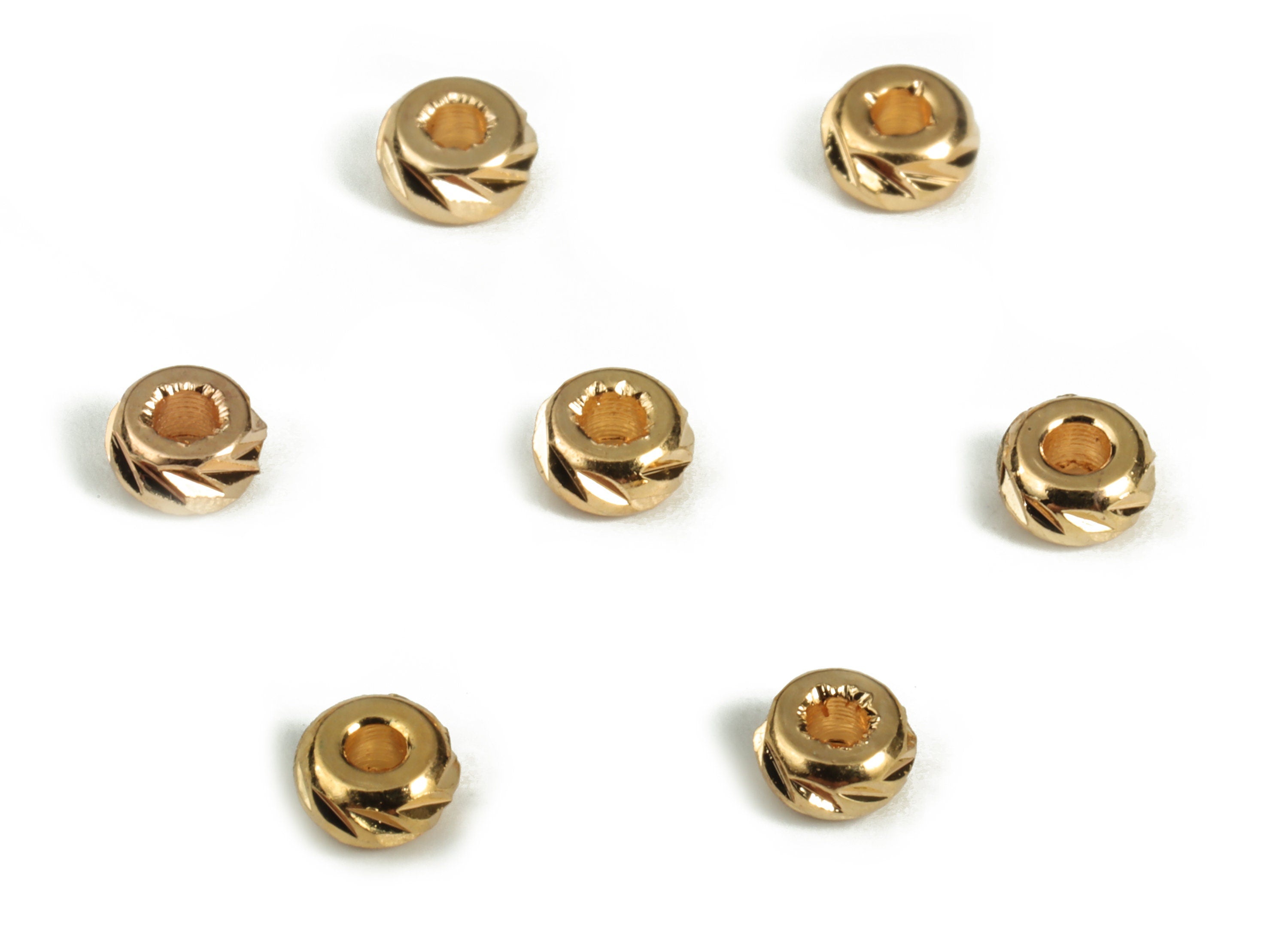 Brass Spacer Ball Beads - Gold Round Spacer Ball Beads - 18K Real Gold Plated Brass - Jewelry Making Supplies - 3.84x2.08mm - RGP3165 - DOMEDBAZAAR