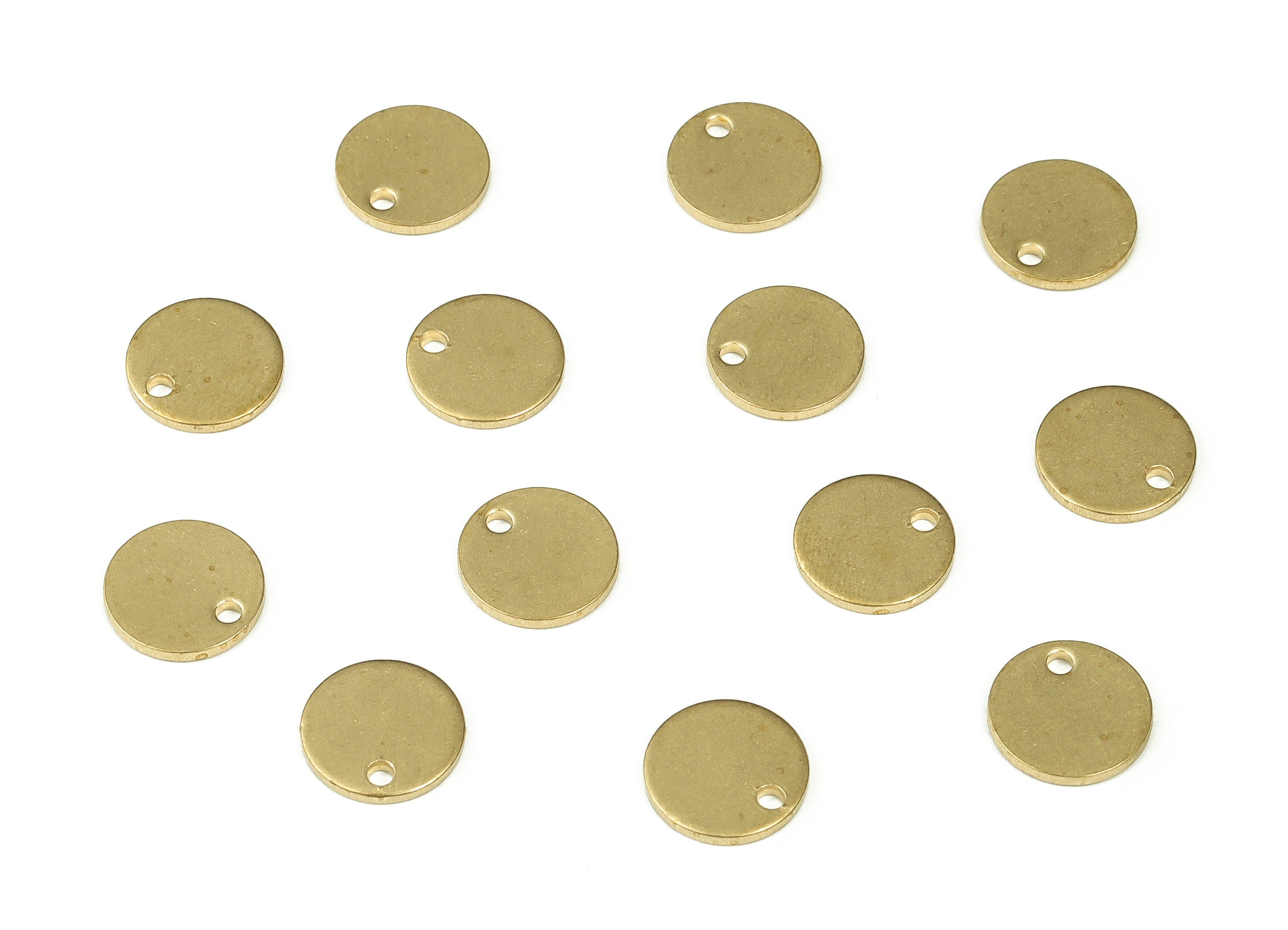 Brass Round Stamping Blank - Raw Brass Round Earring Charms and Pendant - Earring Findings - Jewelry Supplies - 9.22x9.22x1.02mm - PP3572 - DOMEDBAZAAR