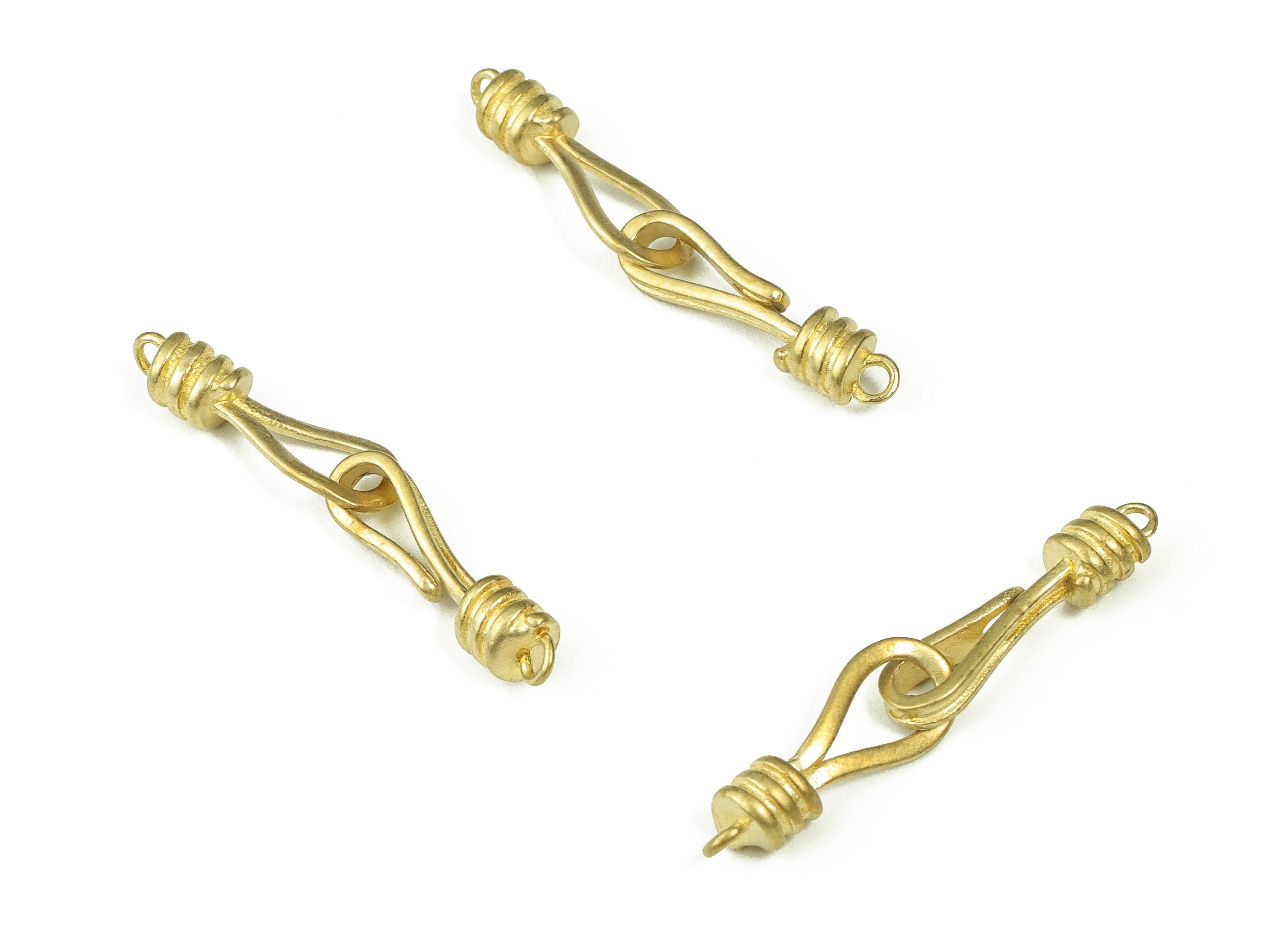 Brass Irregular Earring Connector - Raw Brass Irregular Charms - Earring Findings - Jewelry Making Supplies - 30.84x6.08x1.99mm - PP4369 - DOMEDBAZAAR