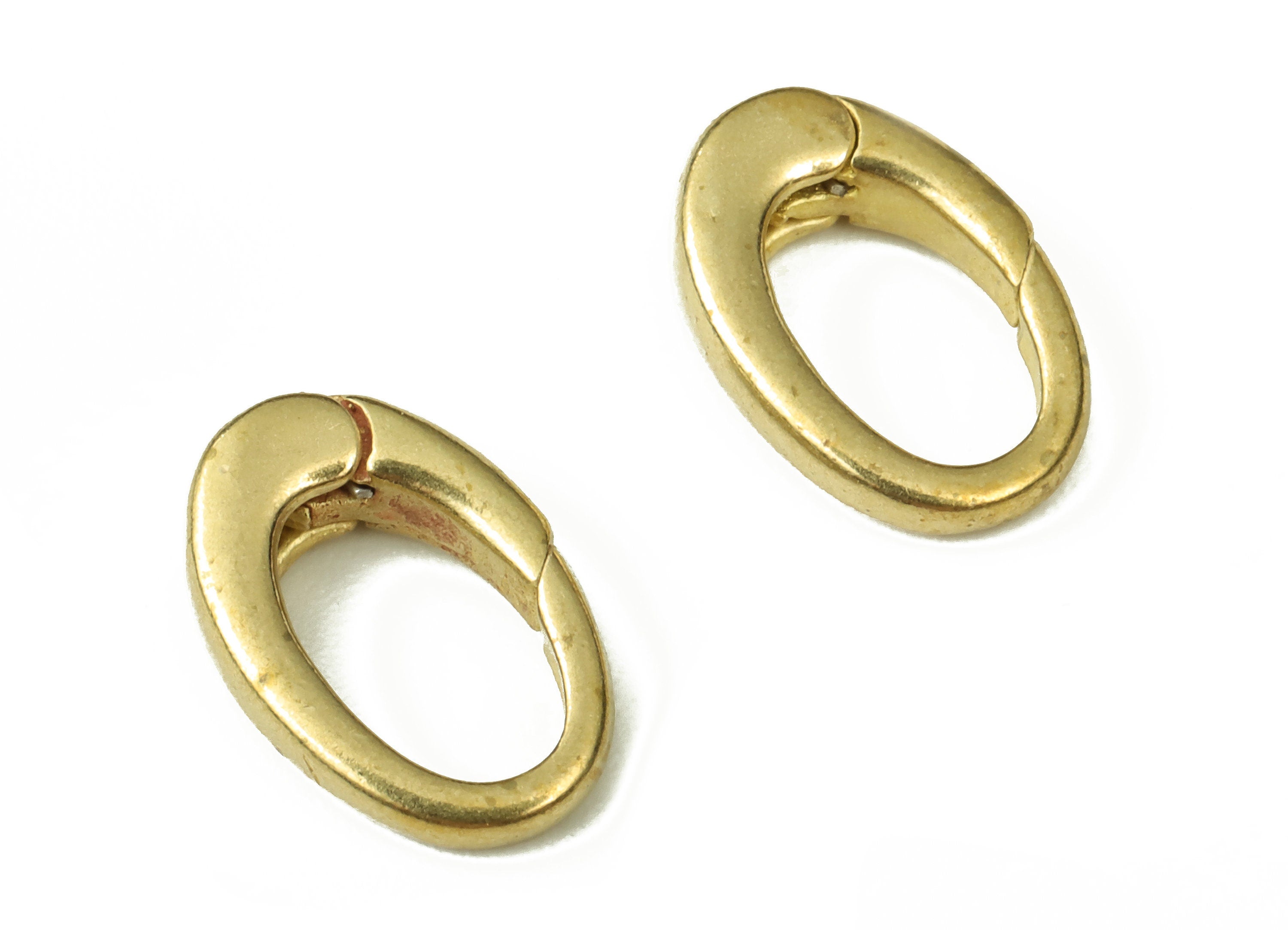 Raw Brass Oval Lobster Claw - Brass Non Trigger Clasps - Brass Parrot Clasp – Jewelry Making Supplies - 11.58x7.86x3.05x0.71mm - PP4380 - DOMEDBAZAAR