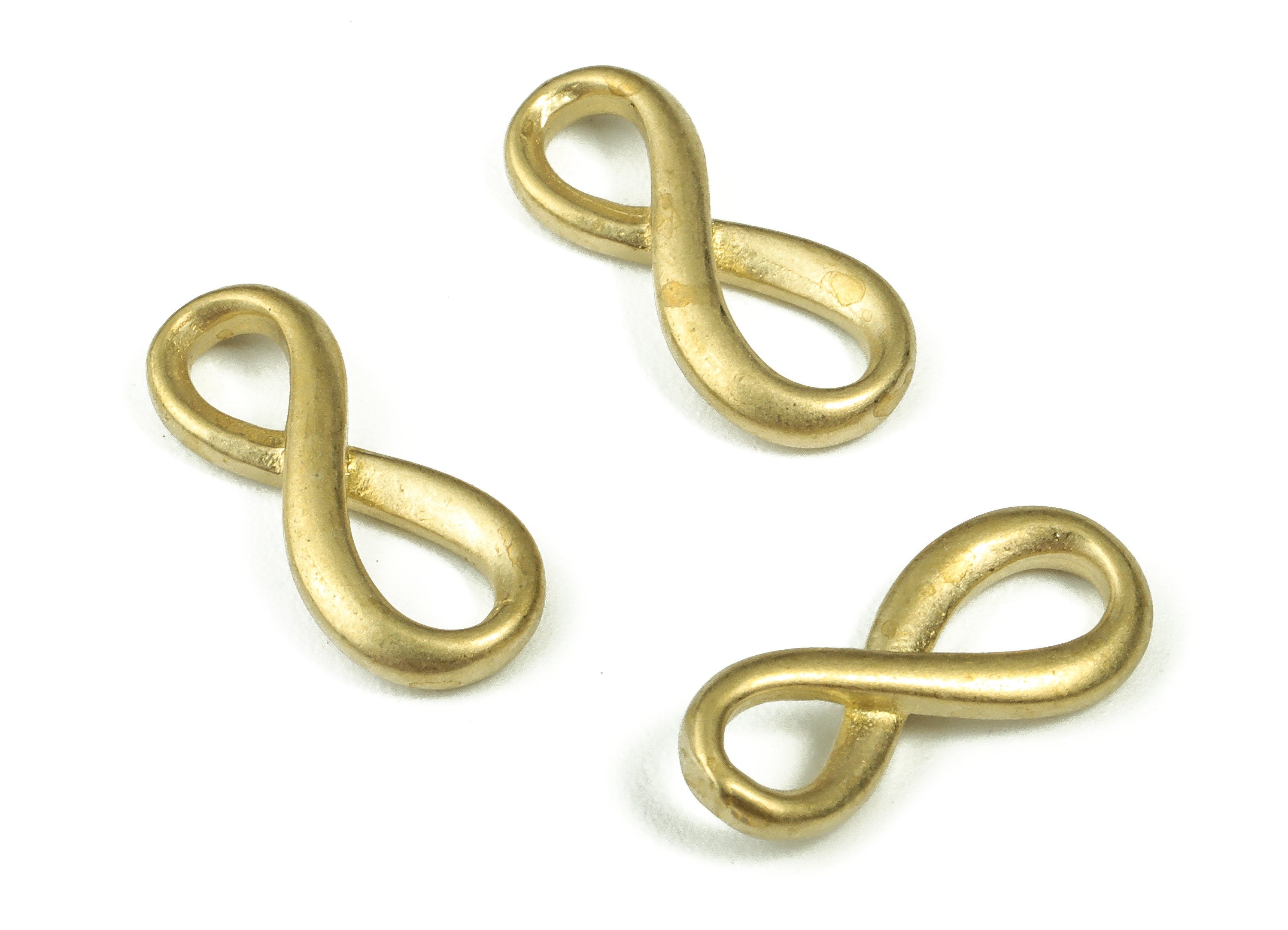 Brass Infinity Earring Connectors - Raw Brass Number 8 Earring Charms - Infinity Pendant – Jewelry Supplies - 14.87x6.61x1.88mm - PP4402 - DOMEDBAZAAR