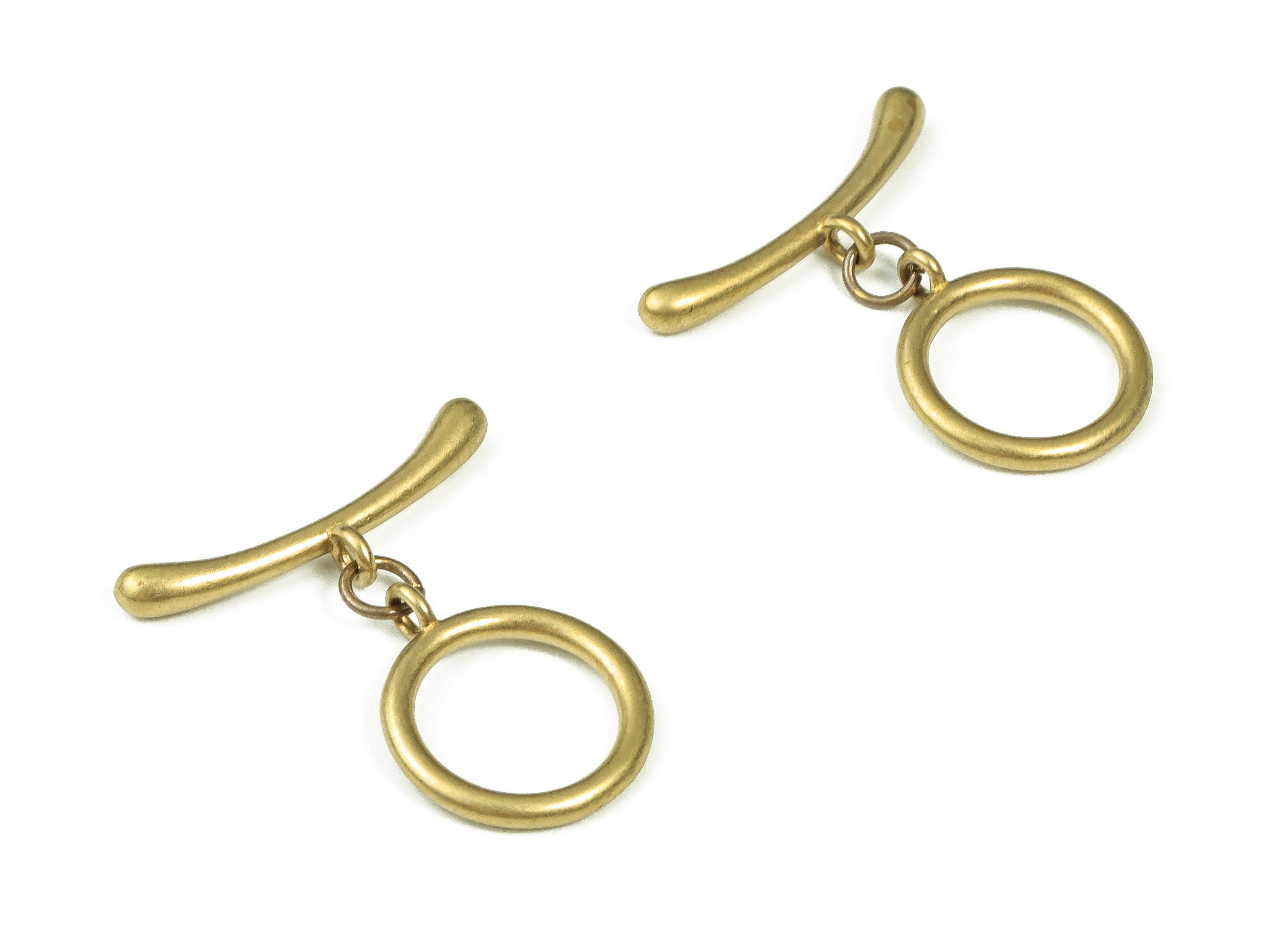Brass Toggle Clasp - Brass Plated Toggle Clasp – Brass Plated Round Toggle Clasp – Jewelry Making Supplies - 29.05x25.72x3.25mm - PP4705 - DOMEDBAZAAR