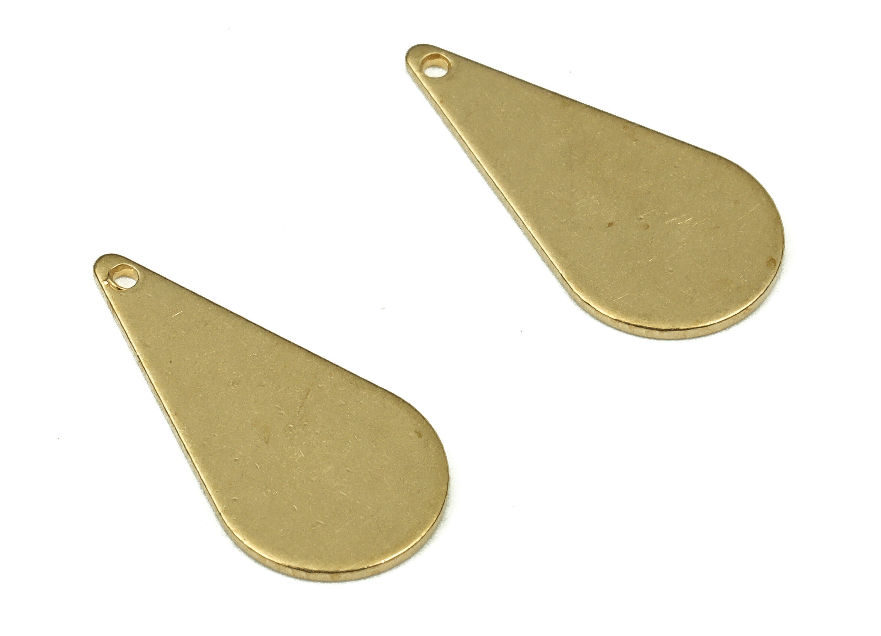 Personalized stamping blank - Raw Brass Drop Earring Charms - Brass Drop Pendant Charm - 19.92x9.99x0.79mm- PP4365 - DOMEDBAZAAR