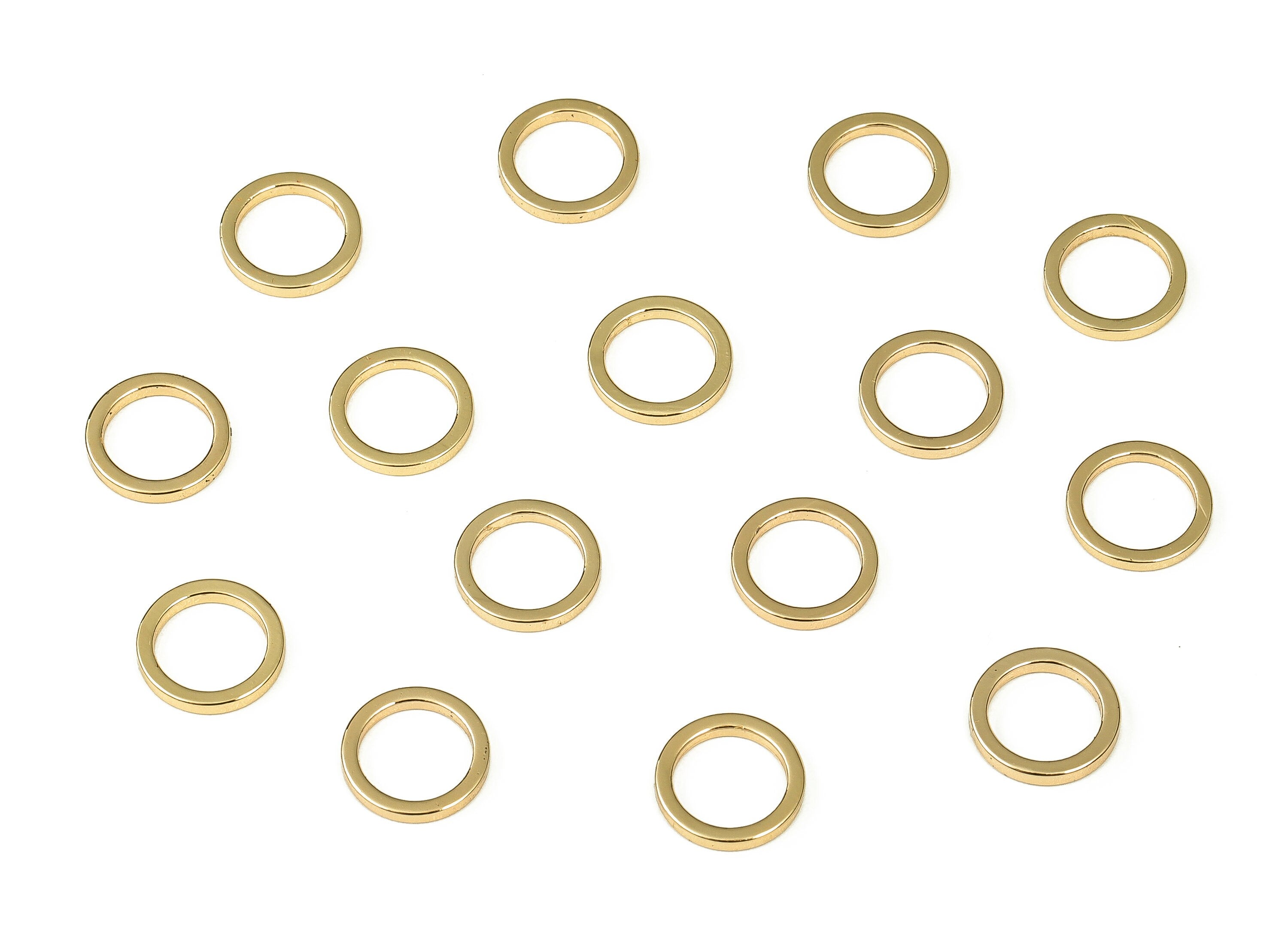 Brass Closed Ring – Brass Thick Ring – Brass Round Connector - 18K Real Gold Plated Brass – Jewelry Making Supplies - 8×1×1mm - RGP3310-8 - DOMEDBAZAAR