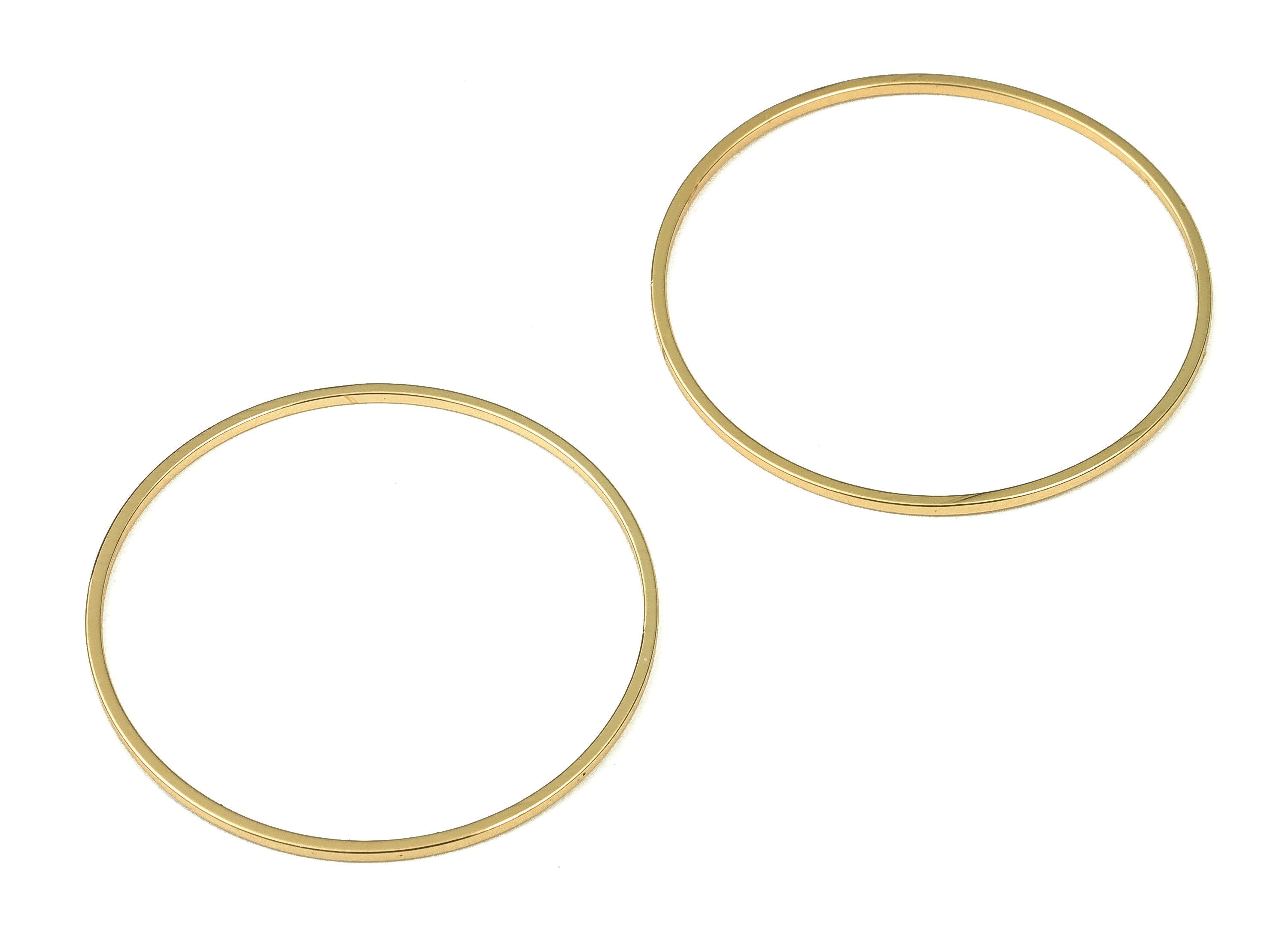 Brass Round Connector - Gold Ring Charms - Brass Circle link - 18K Real Gold Plated Brass – Jewelry Making Supplies -30x0.8x1mm - RGP3313-30 - DOMEDBAZAAR
