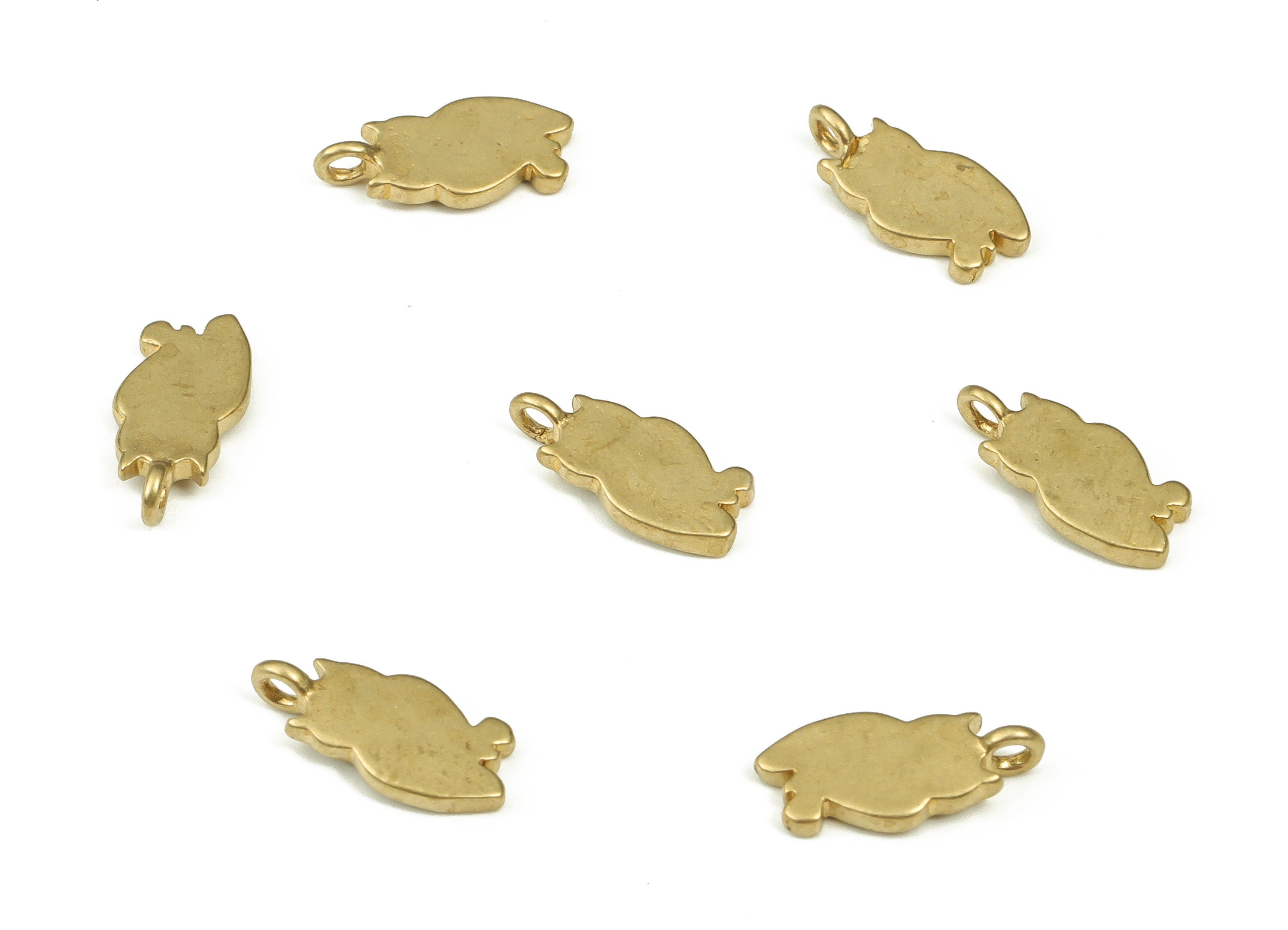 Brass Animal Earring Charms - Raw Brass Animal Pendant - Earrings Finding - Jewelry Making Supplies - 10.94x5.41x1.31mm - PP4542 - DOMEDBAZAAR