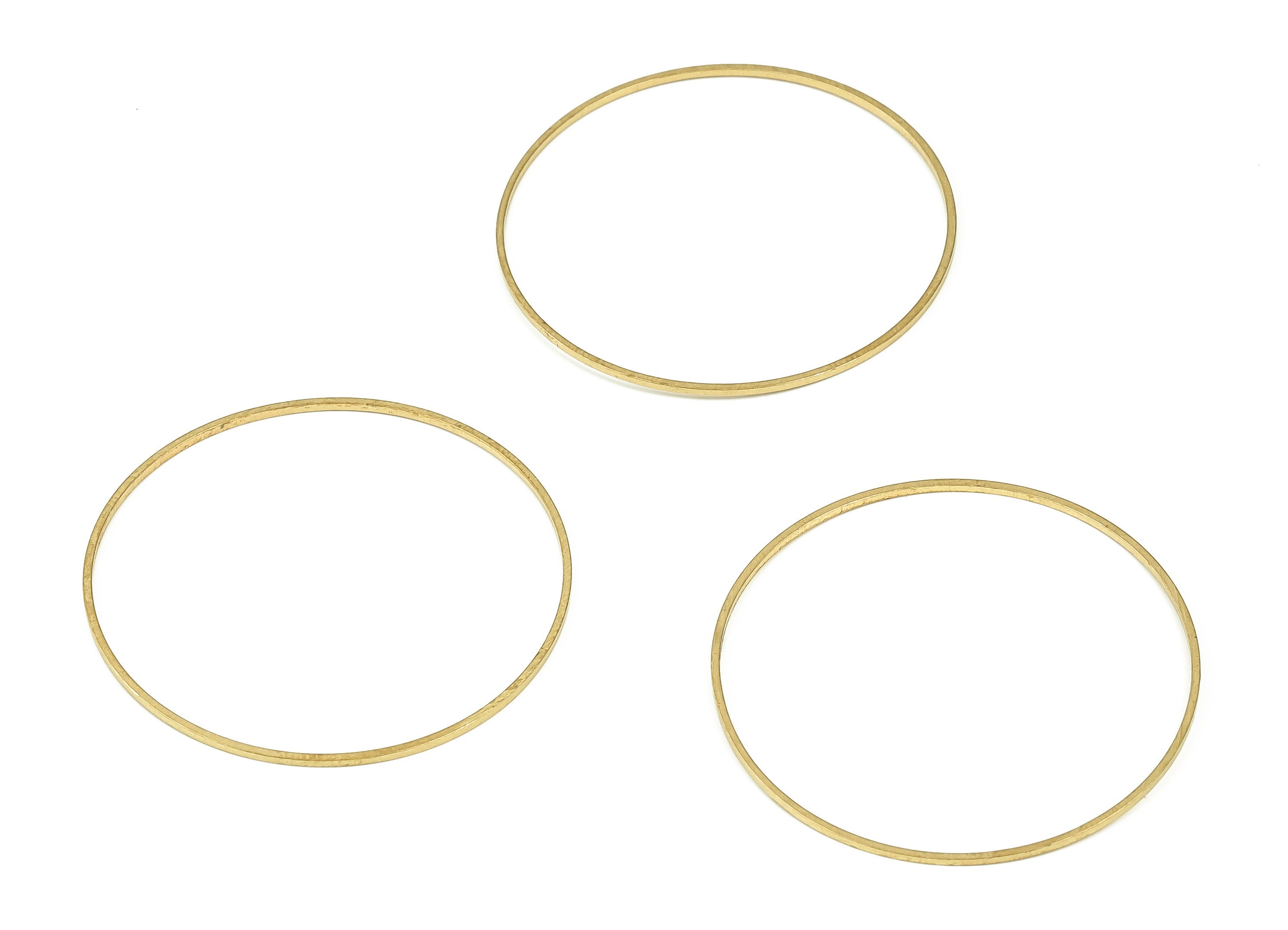 Raw Brass Circle Connector - Raw Brass Round Pendants - Closed Loop Rings - Earring Findings - Jewelry SuPPlies - 40x0.8x0.8mm - PP4137-40 - DOMEDBAZAAR