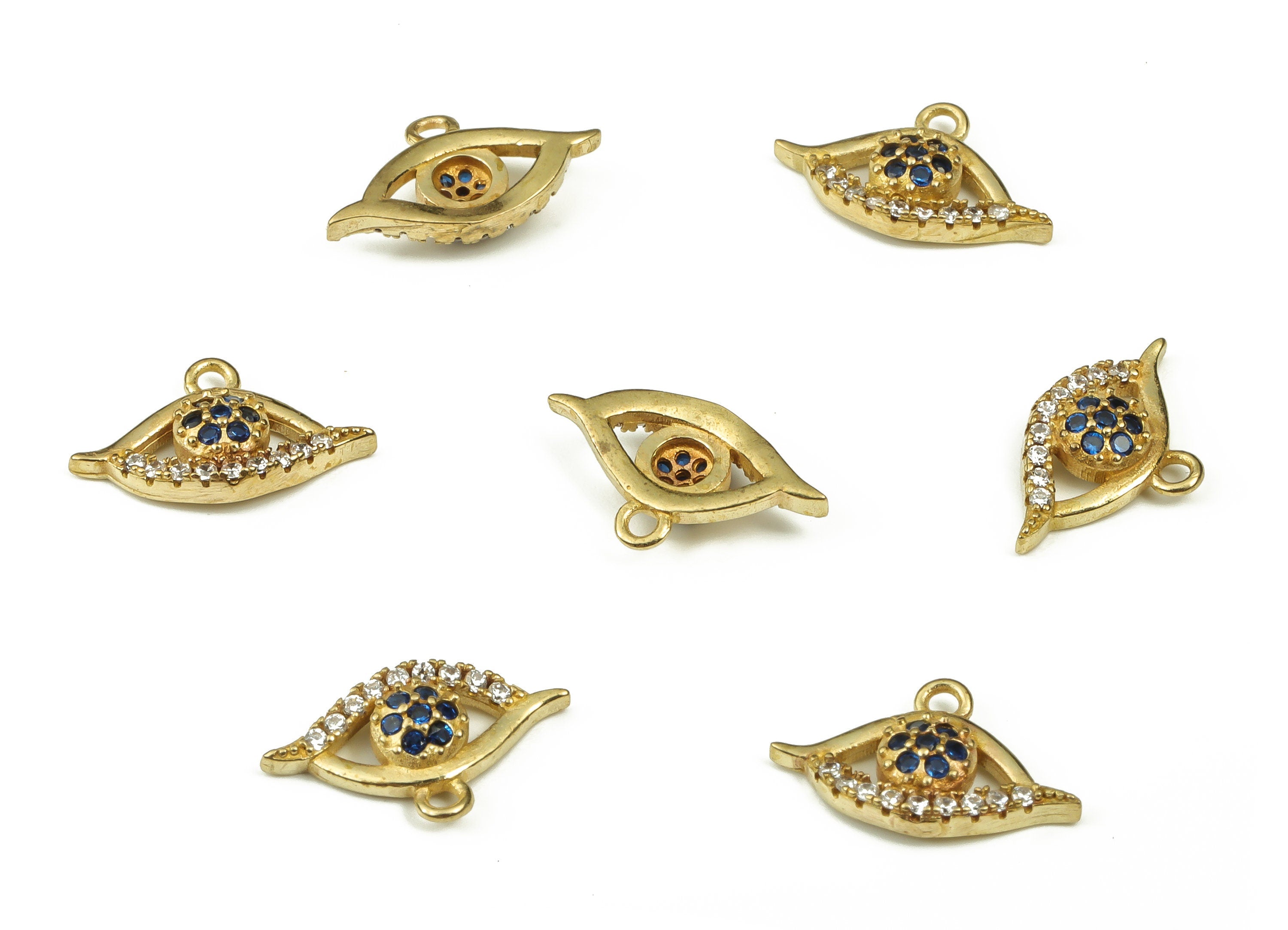 Brass Lips Earring Charms With Zircon - Raw Brass Lips Pendant - Earrings Finding - DIY Jewelry Making Supplies - 8.1x13.6x3mm - PP4418 - DOMEDBAZAAR