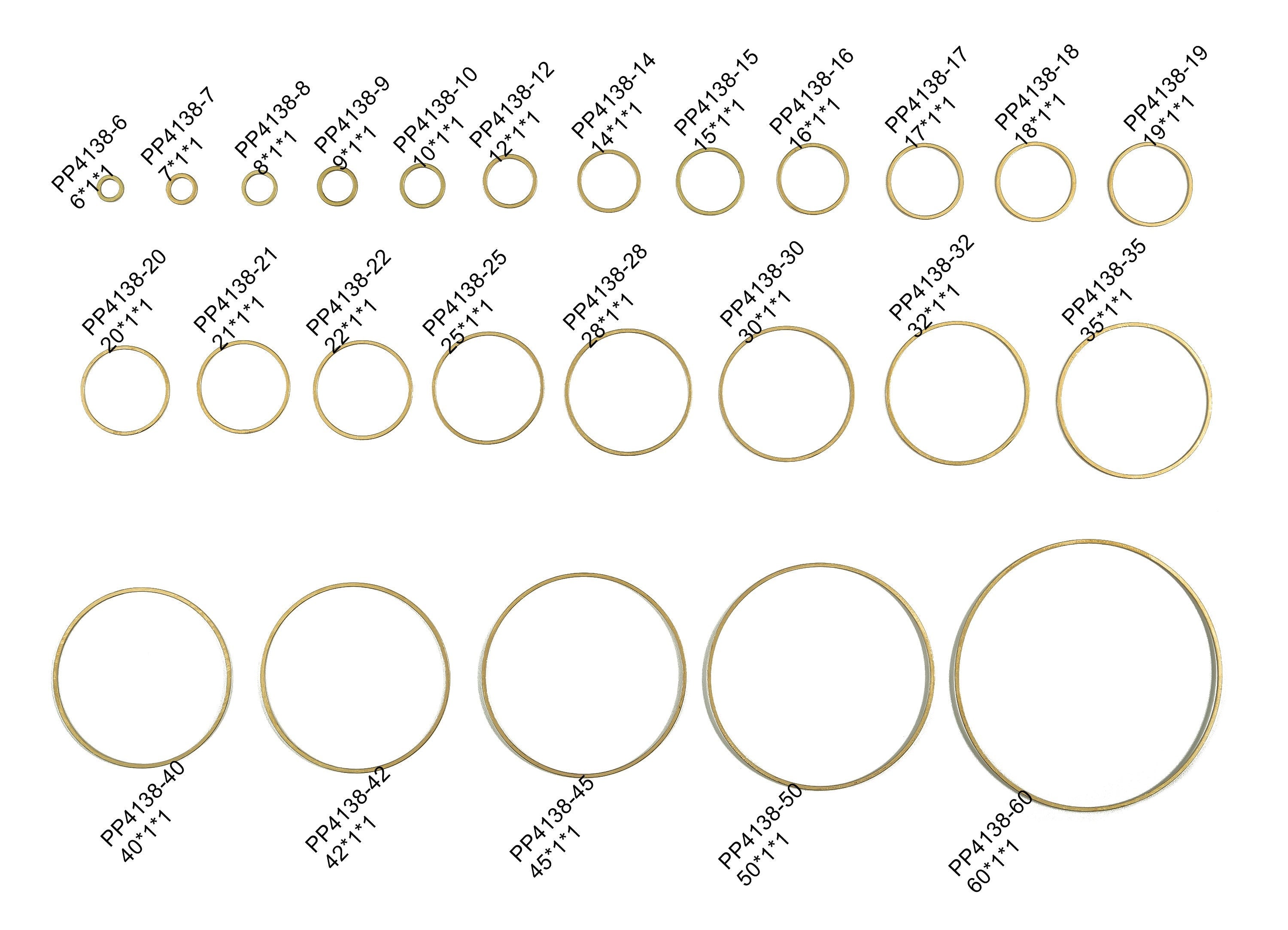 Brass Circle Connector - Raw Brass Round Pendant - Closed Loop Rings - Earring Findings - Jewelry Making SuPPlies - 35x1.0x1.0mm - PP4138-35 - DOMEDBAZAAR