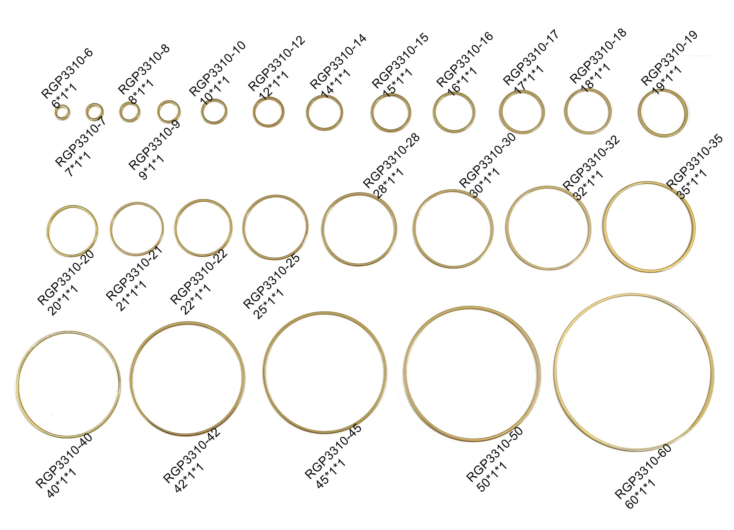 Brass Round Earring Connector – Gold Ring Connectors – Round Links - 18K Real Gold Plated Brass – Earring Making - 17×1×1mm - RGP3310-17 - DOMEDBAZAAR