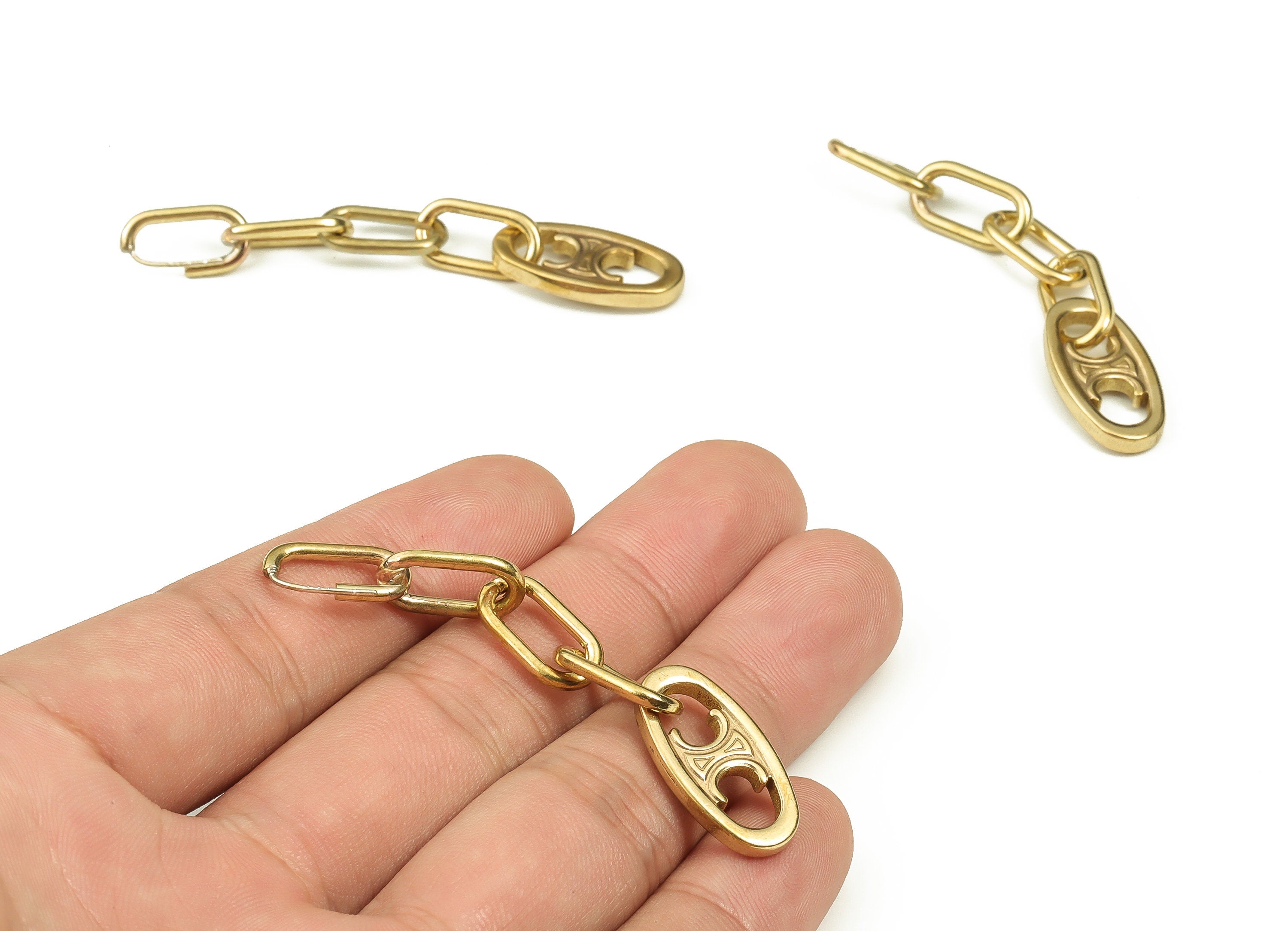 Brass Oval Earring Stud - Raw Brass Rectangle Earring Post - Brass Stud - Earring Post - Jewelry Making Supplies - 65x11.65x2.6mm - PP4419 - DOMEDBAZAAR