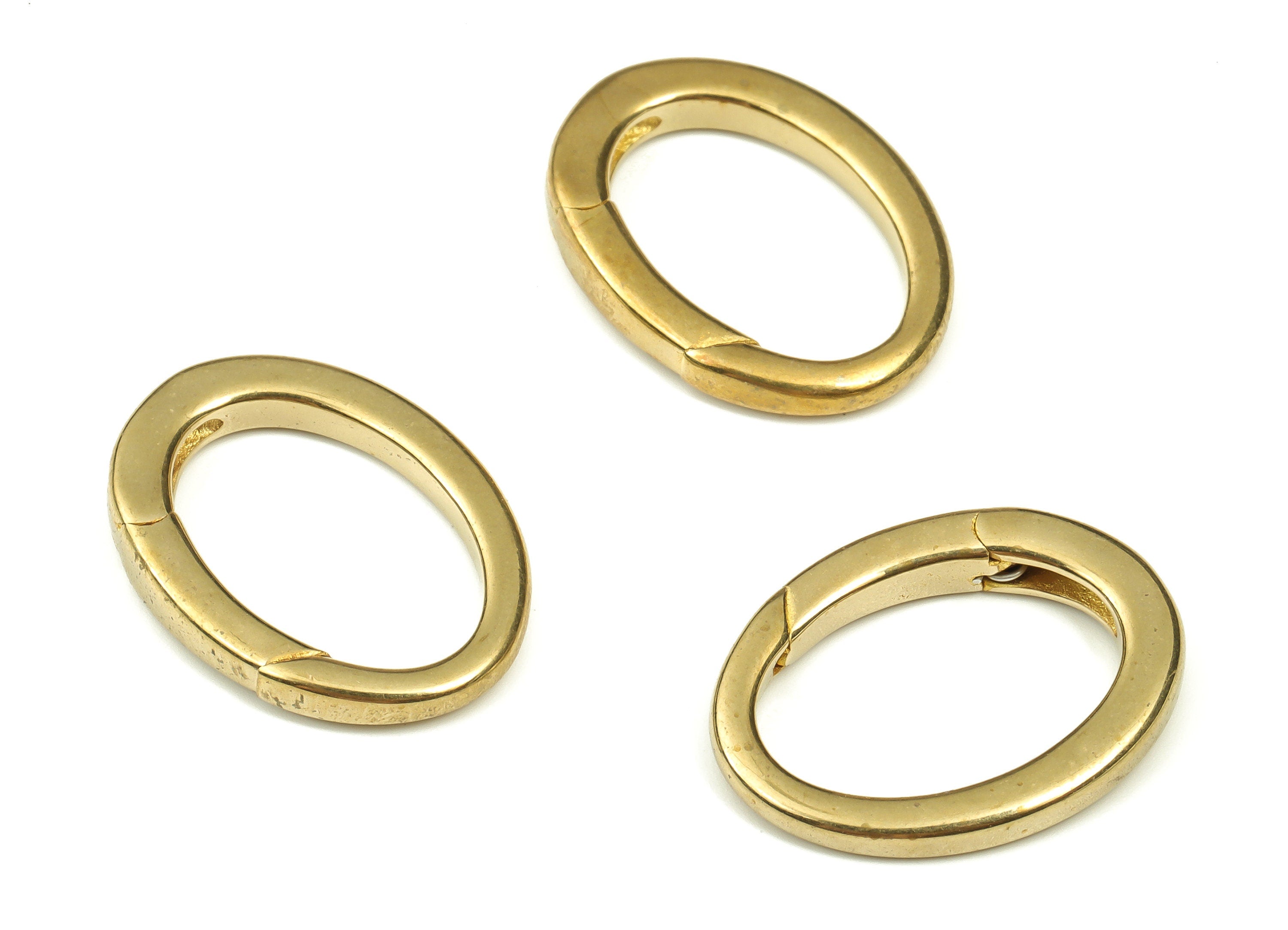 Brass Oval Clap Earring Connector - Raw Brass Oval Earring Charms - Brass Clips Parrot - Jewelry Making Supplies - 23x17x2.55mm - PP4439 - DOMEDBAZAAR