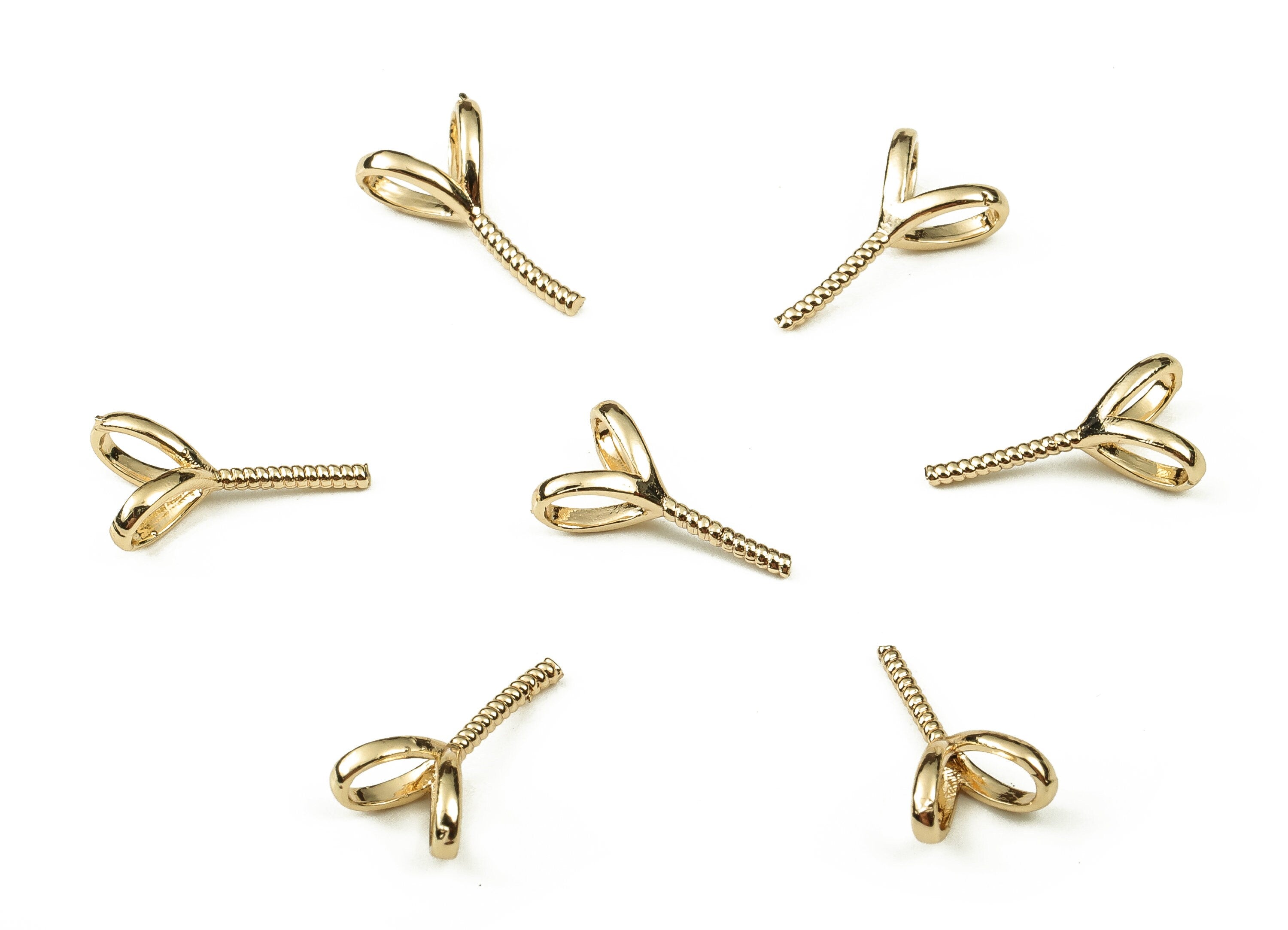 Drilled Bead Cap – Pearl Cap for Jewelry Making Supplies – DIY Jewelry Findings – 18K Real Gold Plated Brass - 11.68x6.66x1mm - RGP3825 - DOMEDBAZAAR