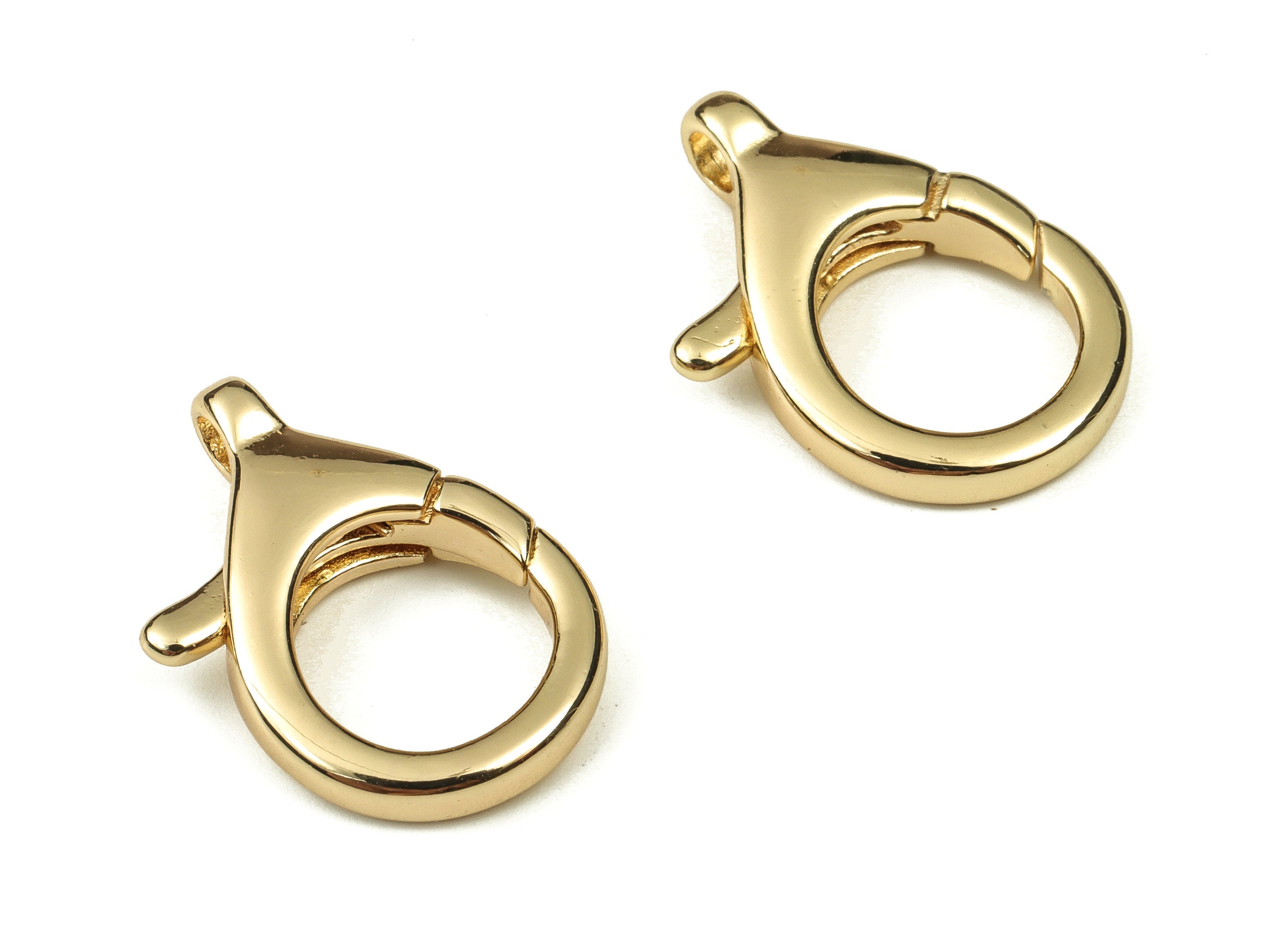 Brass Clips parrot Clasp - Gold Parrot Clasps - Gold Lobster Clasps - 18K Real Gold Plated Brass - 19.63x10.77x3.93mm - RGP3831 - DOMEDBAZAAR