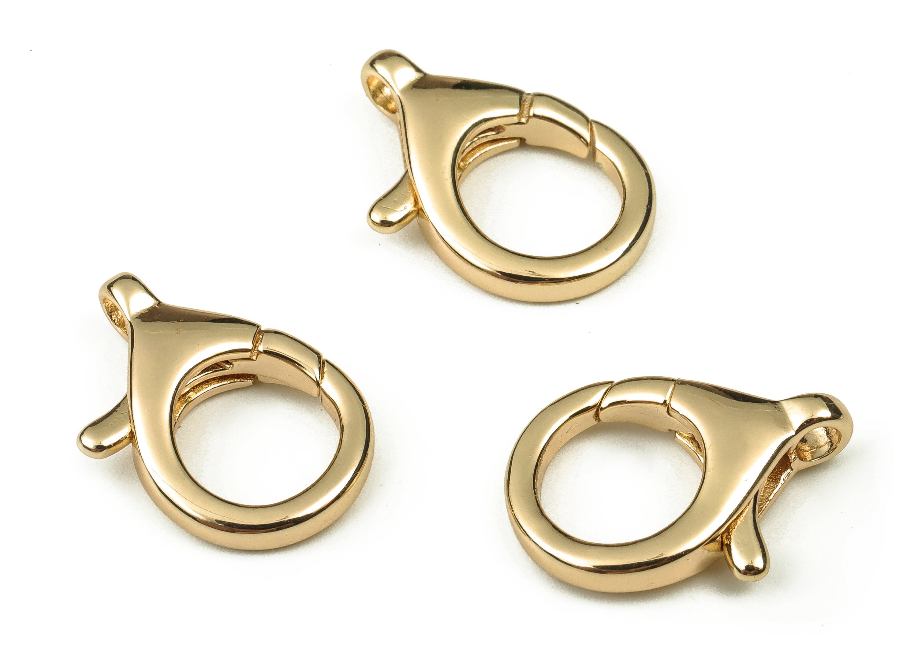 Brass Clips parrot Clasp - Gold Parrot Clasps - Gold Lobster Clasps - 18K Real Gold Plated Brass - 19.63x10.77x3.93mm - RGP3831 - DOMEDBAZAAR