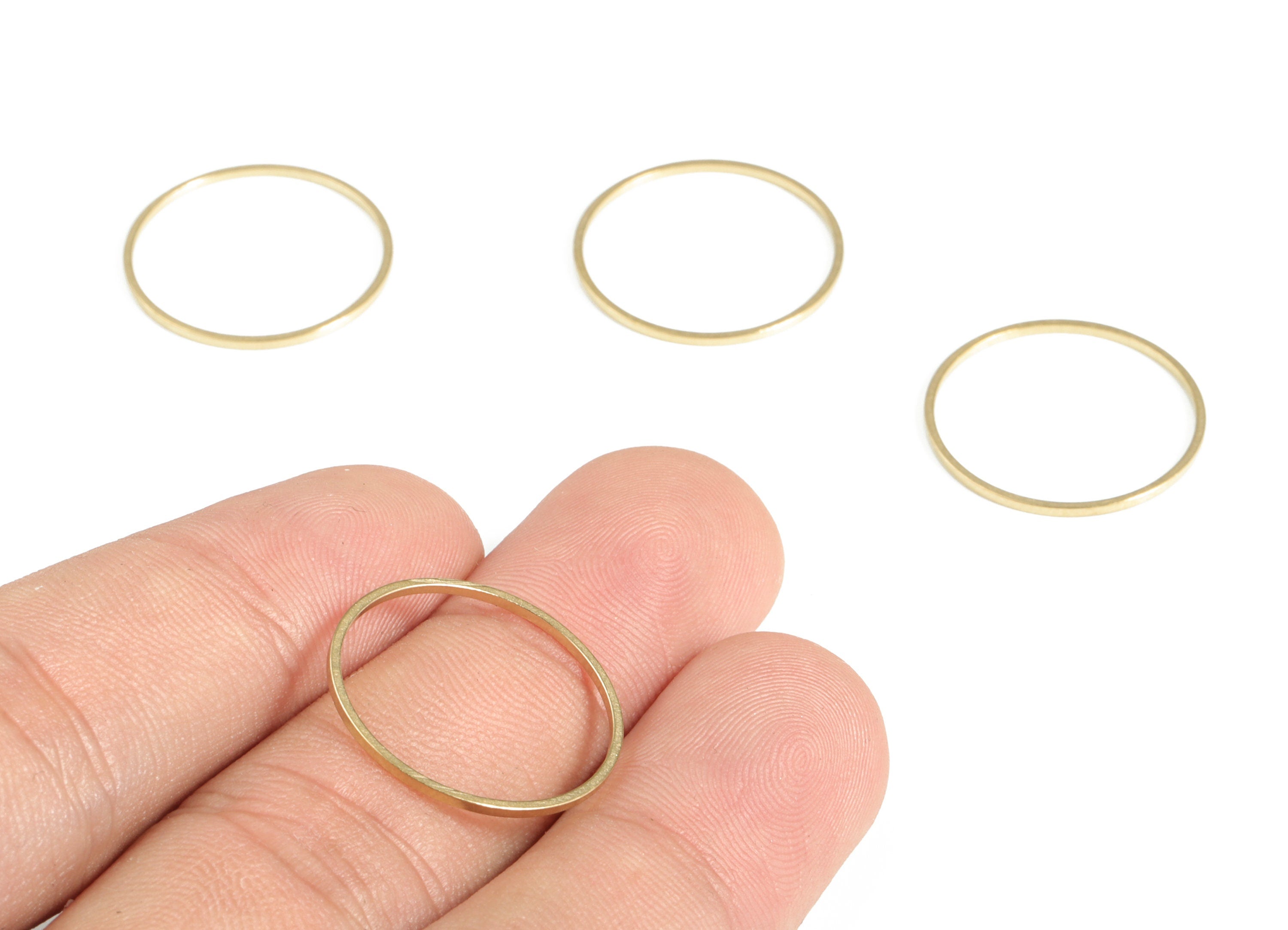 Raw Brass Round Pendants - Closed Loop Rings - Raw Brass Circle Connector - Earring Findings - Jewelry SuPPlies - 20x0.8x0.8mm - PP4137-20 - DOMEDBAZAAR