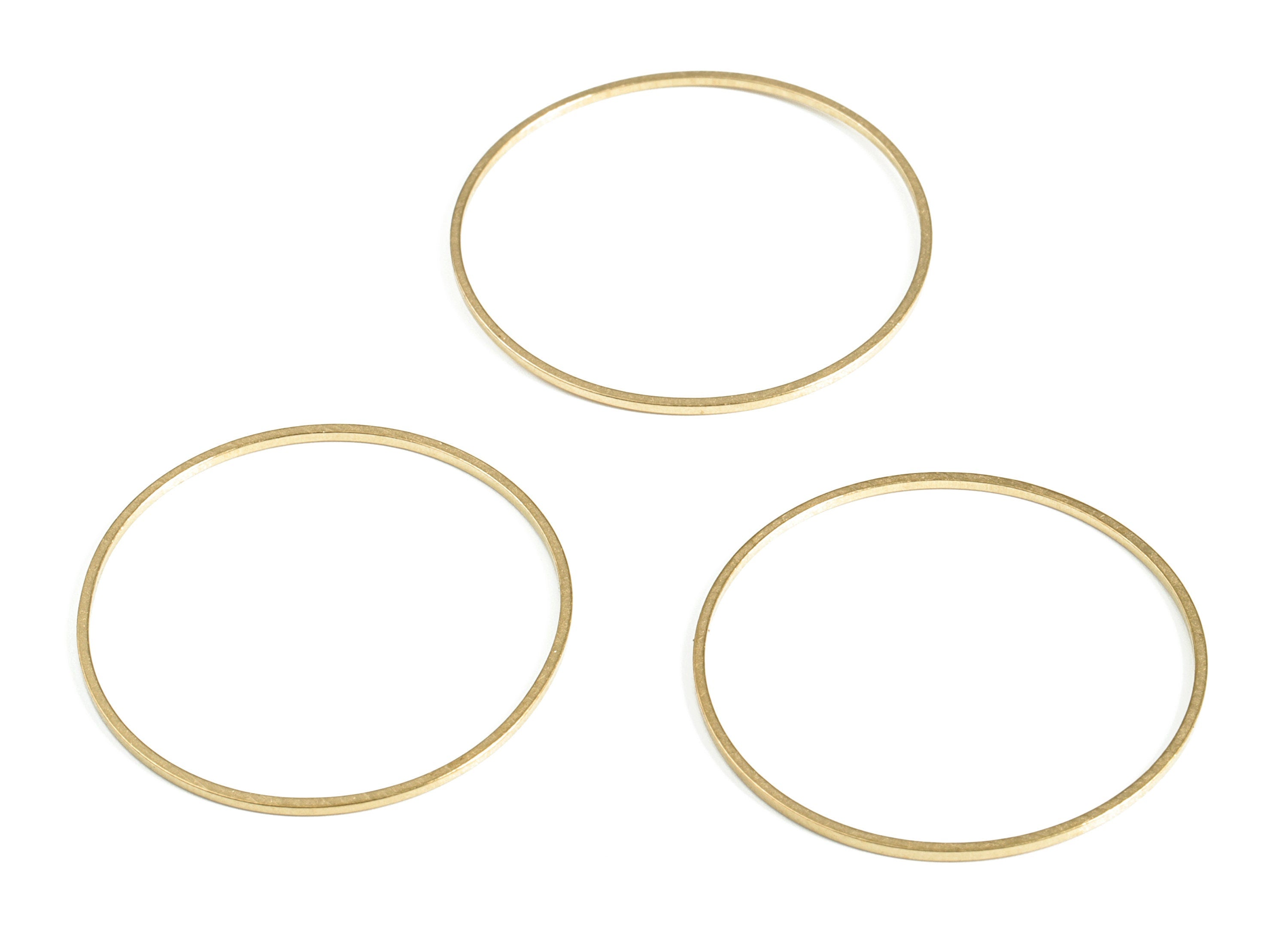Raw Brass Circle Connector - Raw Brass Round Pendants - Closed Loop Rings - Earring Findings - Jewelry SuPPlies - 30x0.8x0.8mm - PP4137-30 - DOMEDBAZAAR
