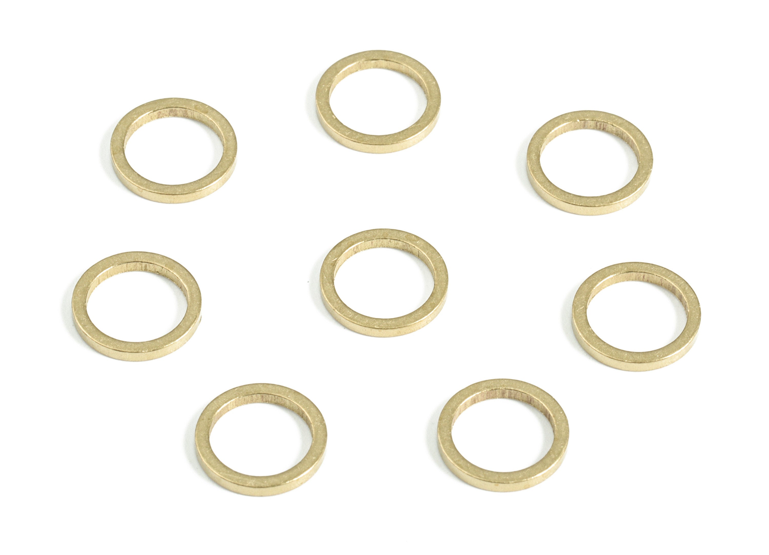 Raw Brass Round Pendants - Brass Round Links - Raw Brass Circle Connector - Earring Findings - Jewelry SuPPlies - 8.0x1.0x1.0mm - PP4138-8 - DOMEDBAZAAR