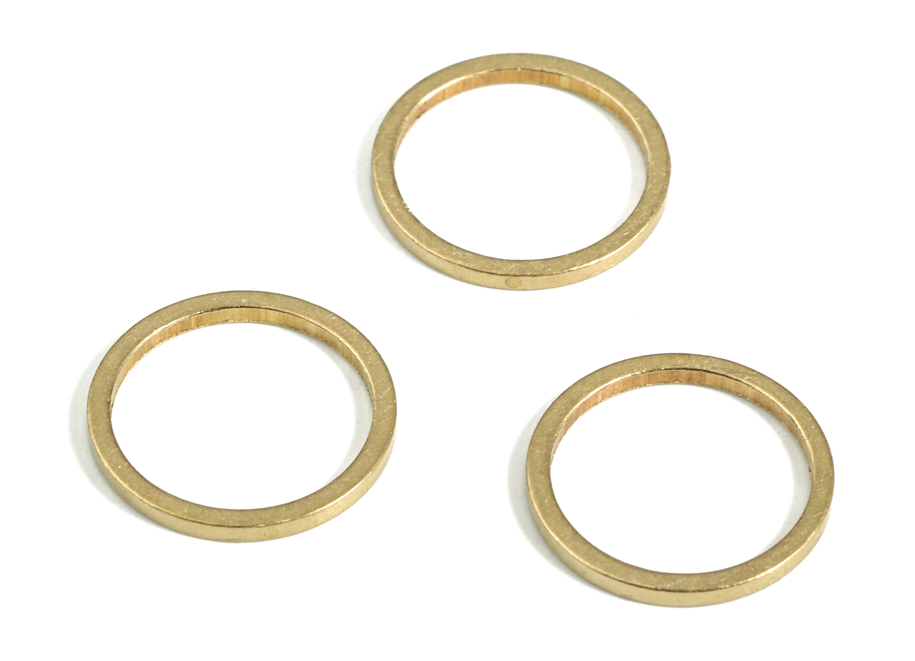 Raw Brass Circle Connector - Raw Brass Round Pendants - Closed Loop Rings - Earring Findings - Jewelry SuPPlies - 12x1.0x1.0mm - PP4138-12 - DOMEDBAZAAR
