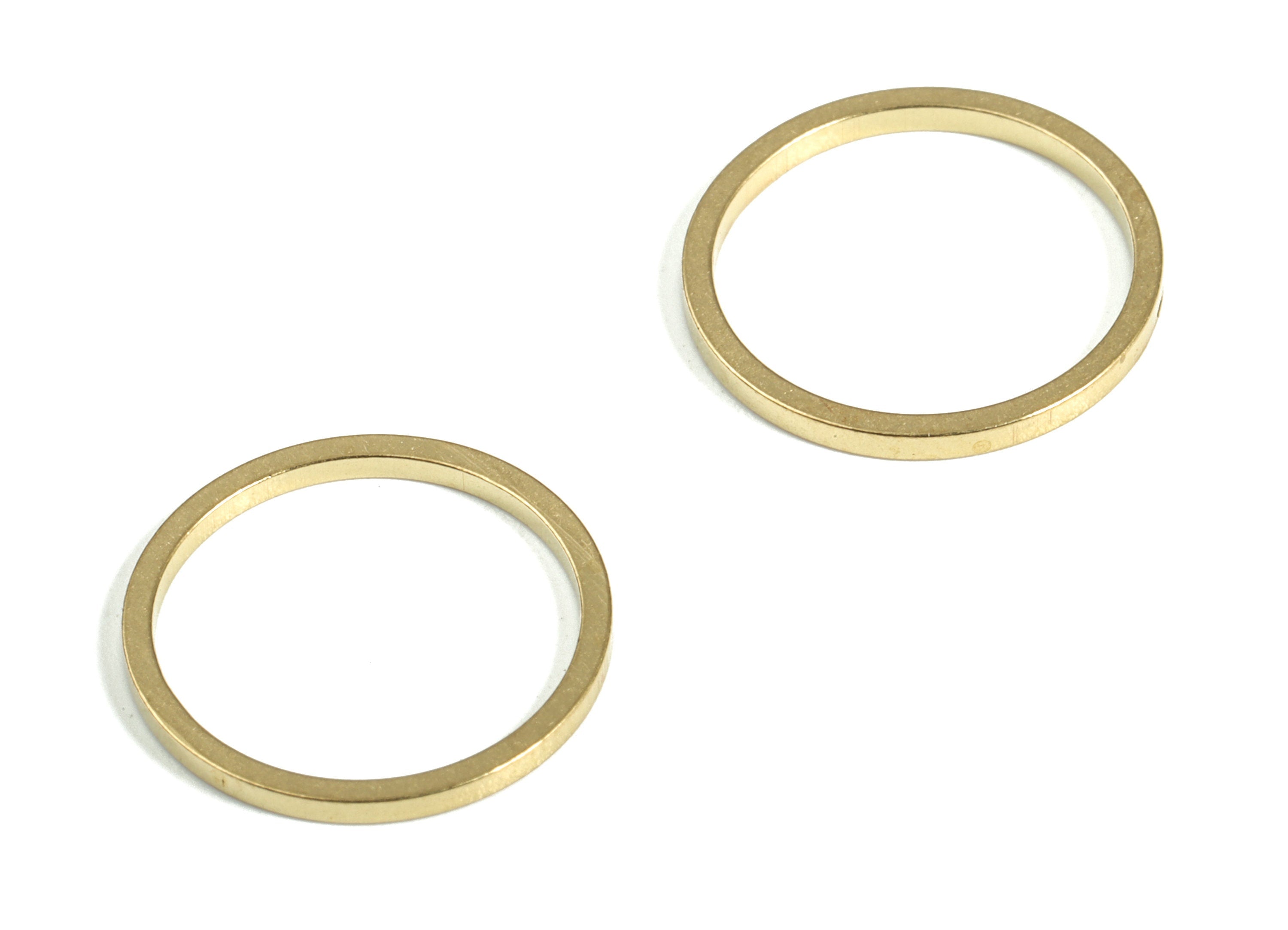 Brass Round Pendants - Brass Round Links- Raw Brass Circle Connector - Earring Findings - Jewelry Making SuPPlies - 14x1.0x1.0mm - PP4138-14 - DOMEDBAZAAR