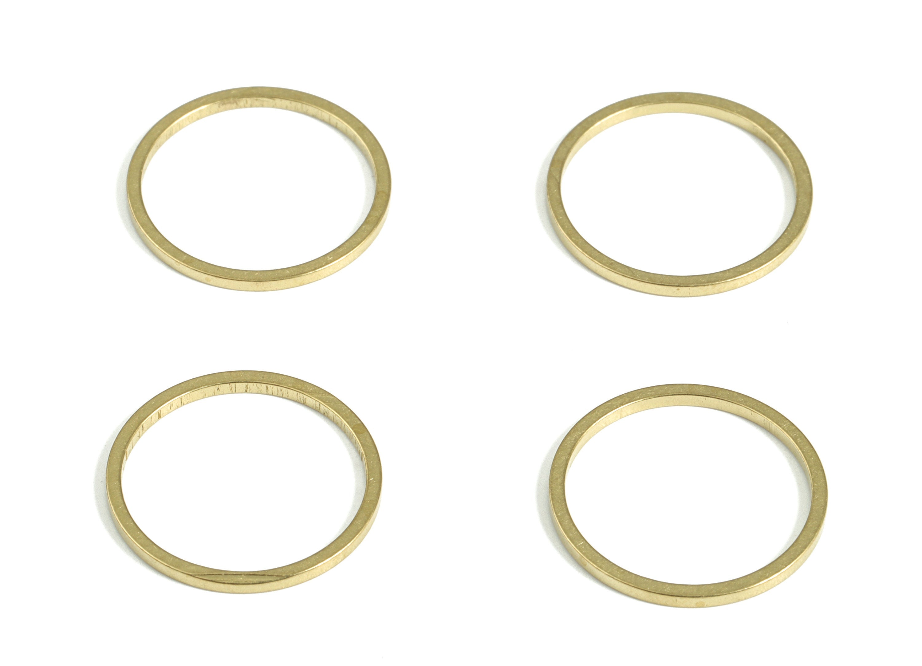 Brass Circle Connector - Raw Brass Round Pendants - Closed Loop Rings - Earring Findings - Jewelry SuPPlies - 15x1.0x1.0mm - PP4138-15 - DOMEDBAZAAR