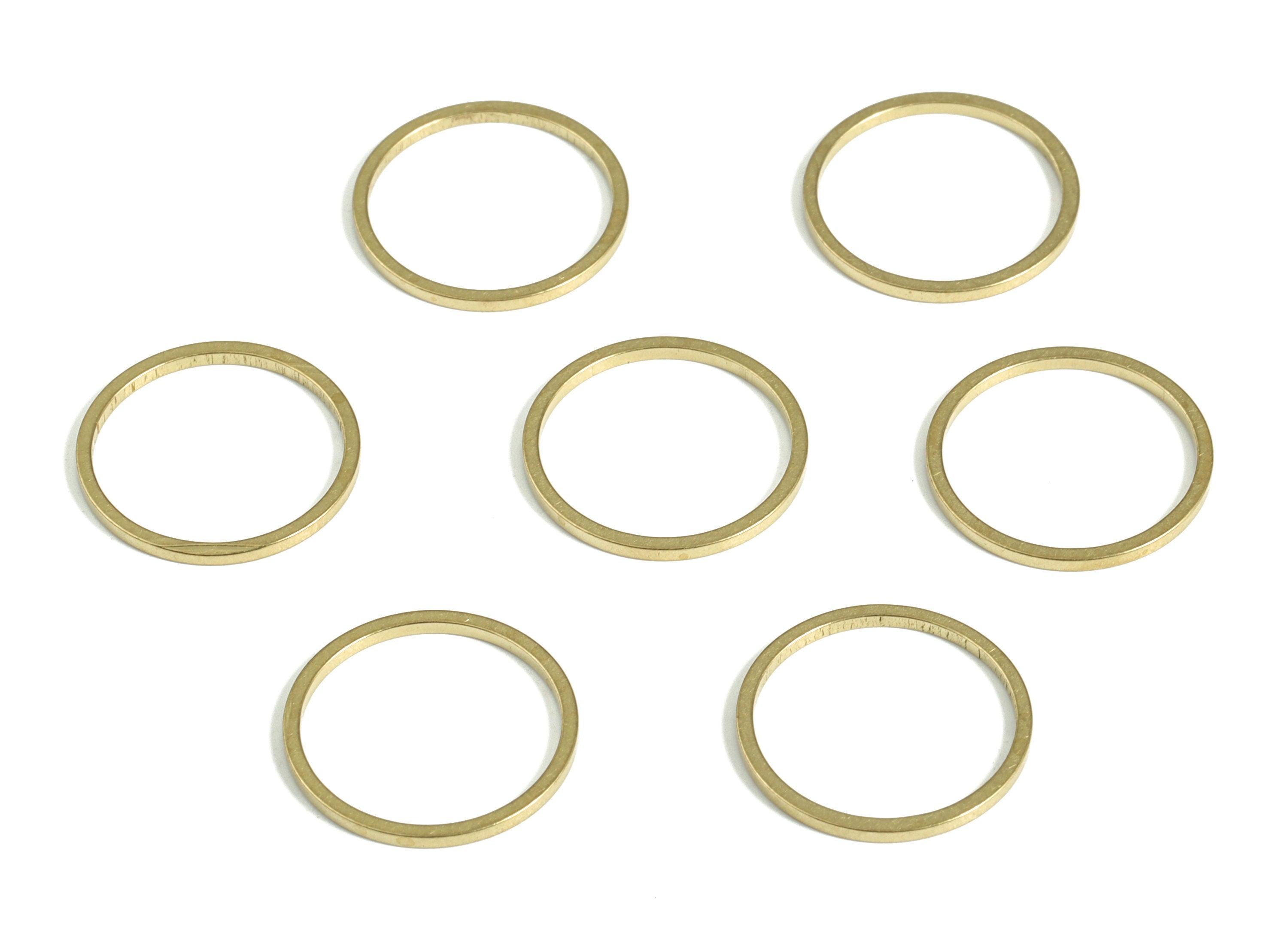 Brass Circle Connector - Raw Brass Round Pendants - Closed Loop Rings - Earring Findings - Jewelry SuPPlies - 15x1.0x1.0mm - PP4138-15 - DOMEDBAZAAR