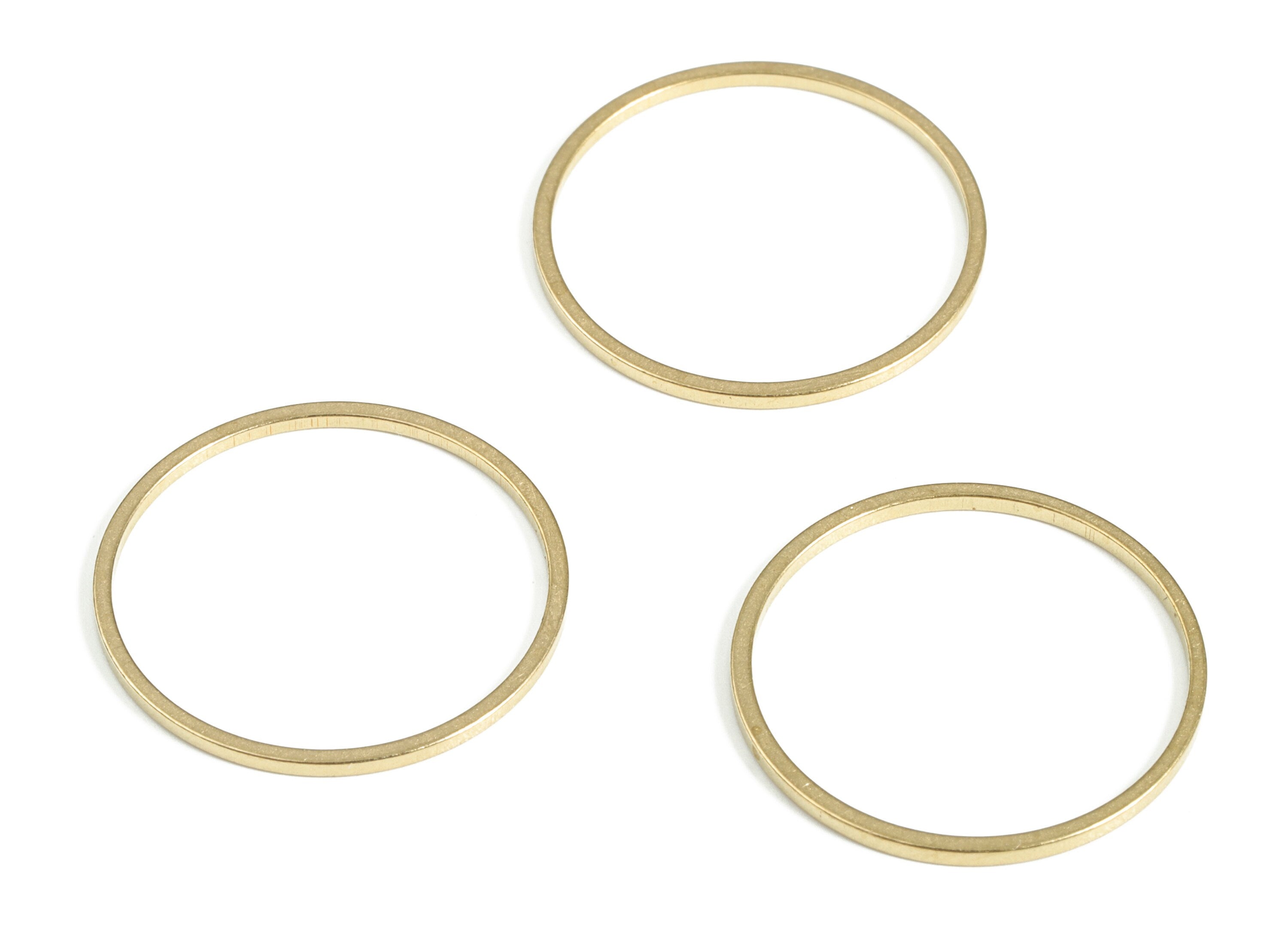 Brass Round Pendants - Brass Round Links - Raw Brass Circle Connector - Earring Findings - Jewelry SuPPlies - 20x1.0x1.0mm - PP4138-20 - DOMEDBAZAAR