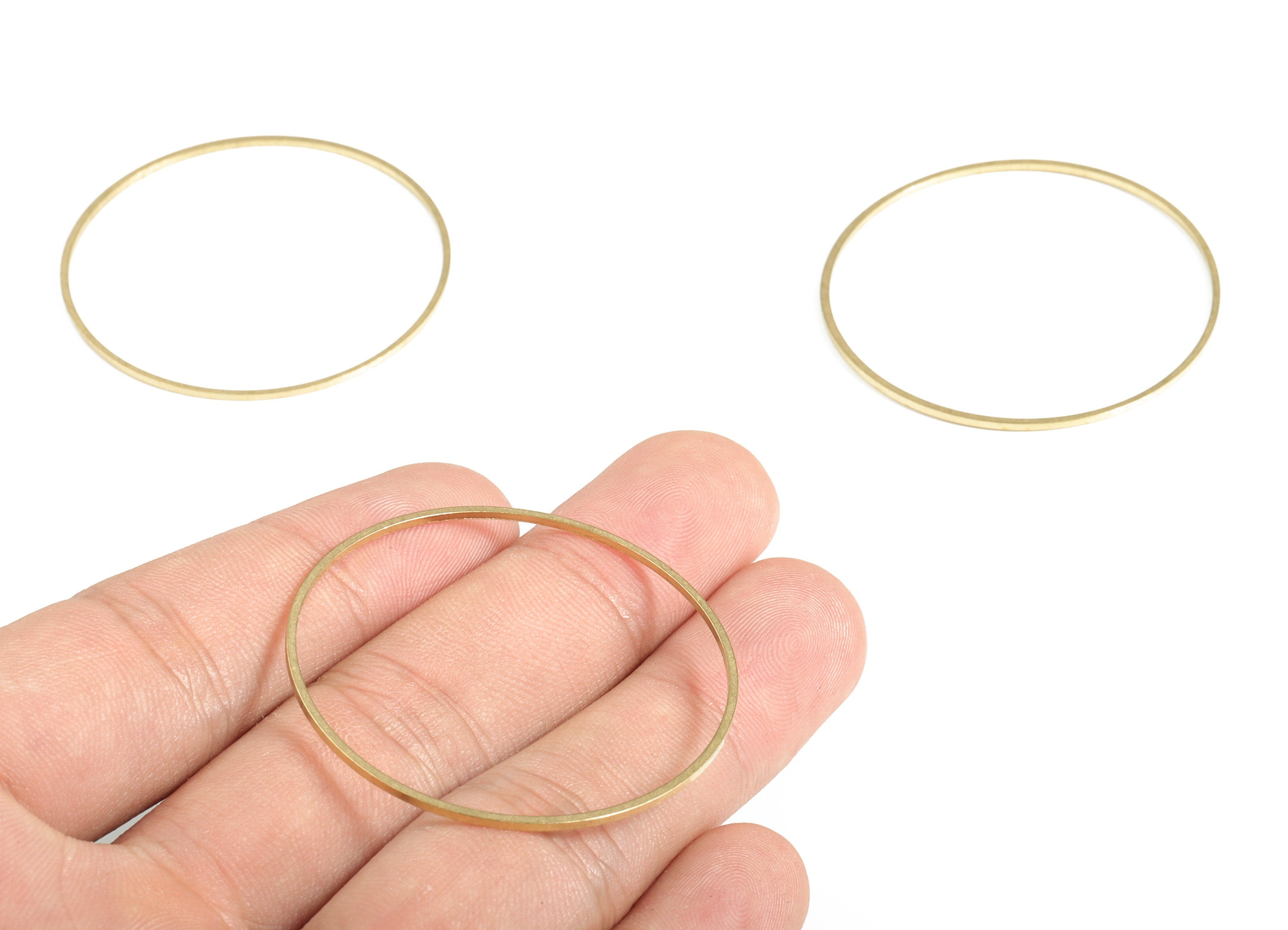 Raw Brass Circle Connector - Raw Brass Round Pendants - Closed Loop Rings - Earring Findings - Jewelry SuPPlies - 42x1.0x1.0mm - PP4138-42 - DOMEDBAZAAR