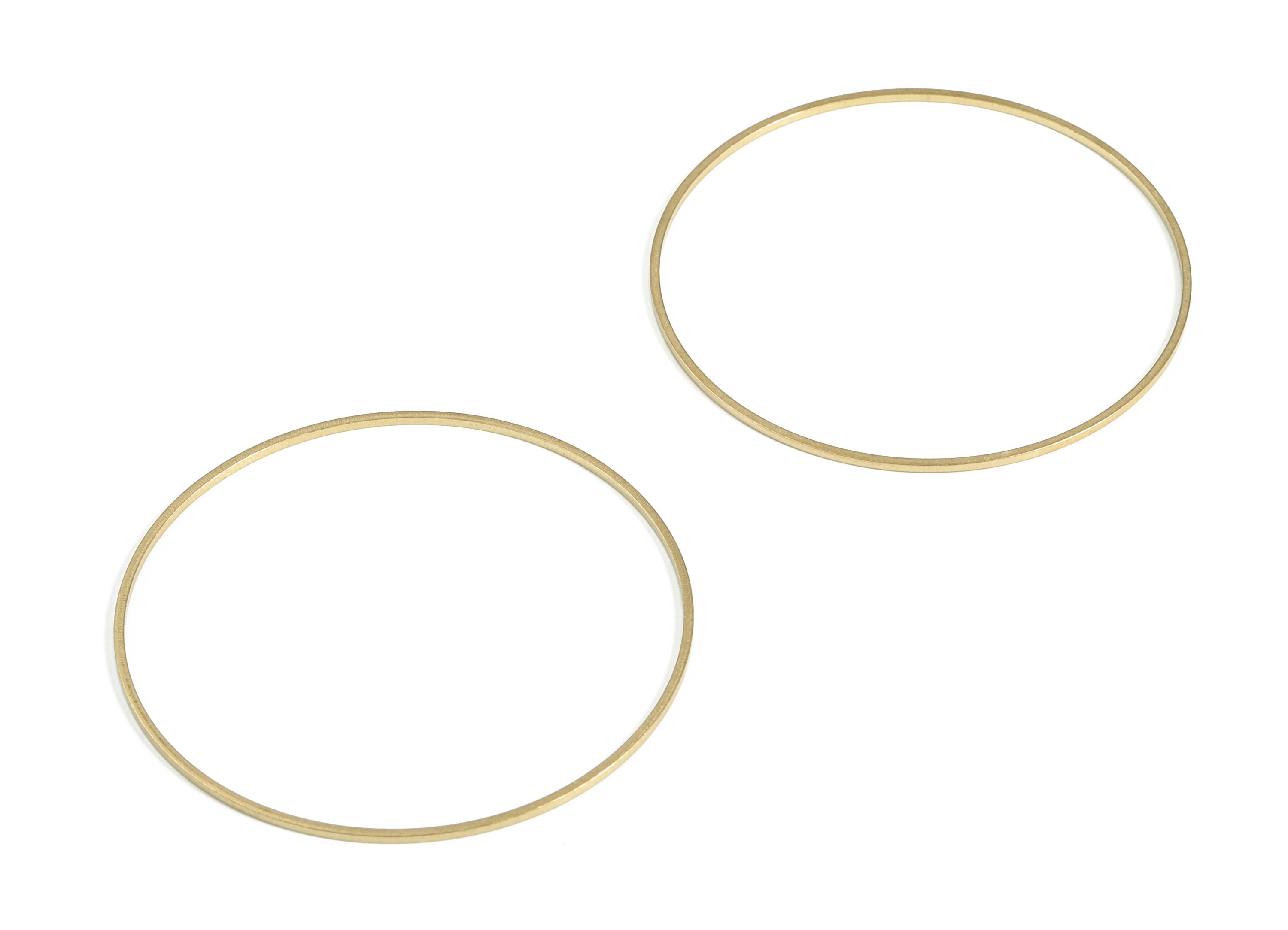 Raw Brass Circle Connector - Raw Brass Round Pendants - Closed Loop Rings - Earring Findings - Jewelry SuPPlies - 50x1.0x1.0mm - PP4138-50 - DOMEDBAZAAR