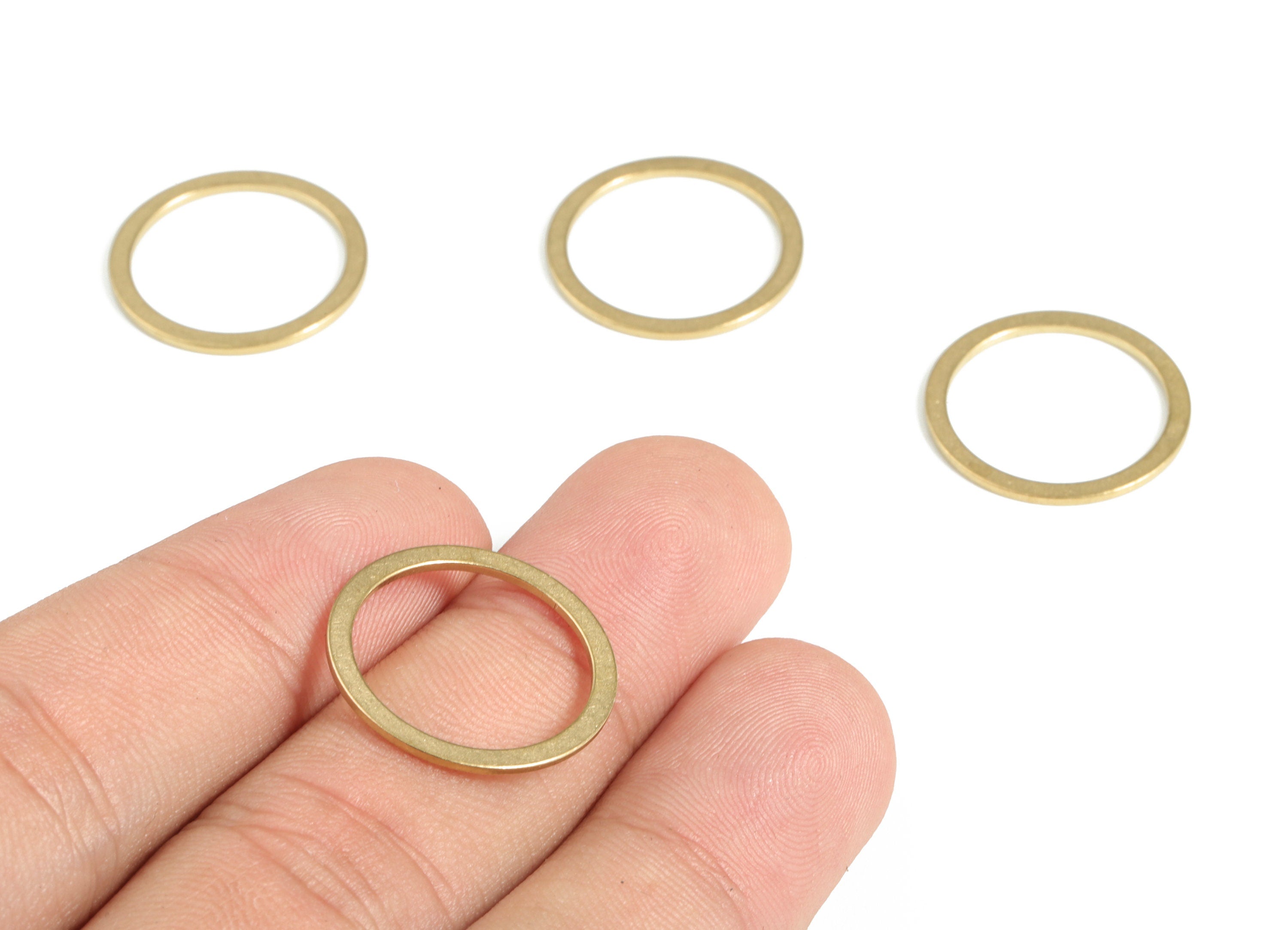 Raw Brass Round Pendants - Brass Round Links - Raw Brass Circle Connector - Earring Findings - Jewelry SuPPlies - 20x2.0x1.0mm - PP4139-20 - DOMEDBAZAAR