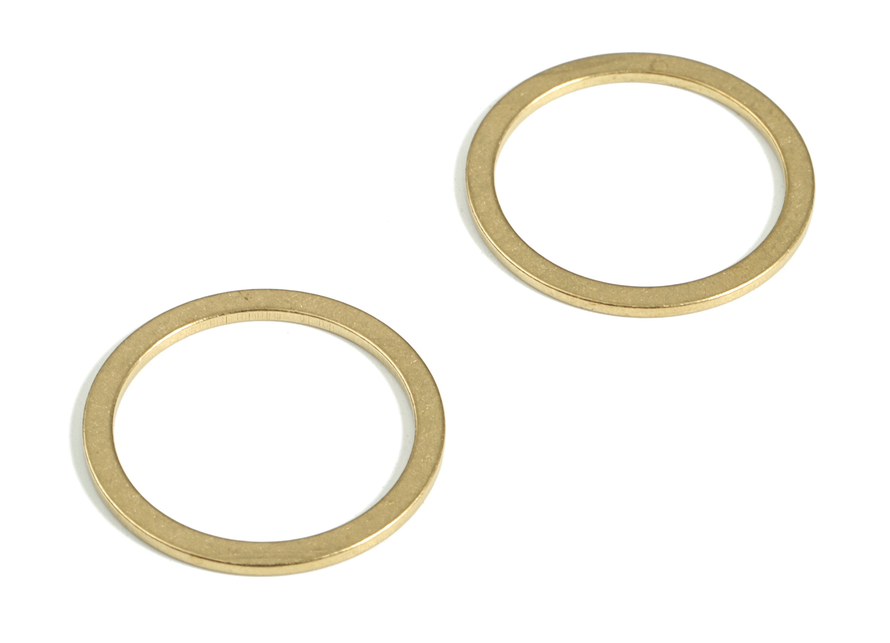 Raw Brass Round Pendants - Brass Round Links - Raw Brass Circle Connector - Earring Findings - Jewelry SuPPlies - 20x2.0x1.0mm - PP4139-20 - DOMEDBAZAAR