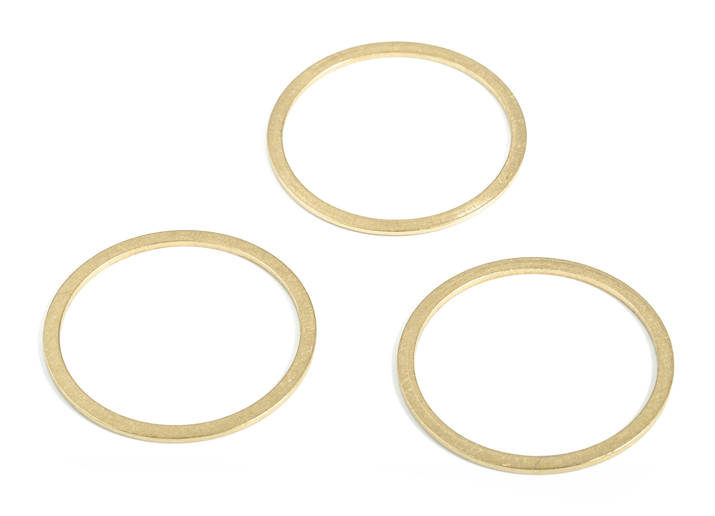 Raw Brass Round Pendants - Brass Round Links - Raw Brass Circle Connector - Earring Findings - Jewelry SuPPlies - 30x2.0x1.0mm - PP4139-30 - DOMEDBAZAAR