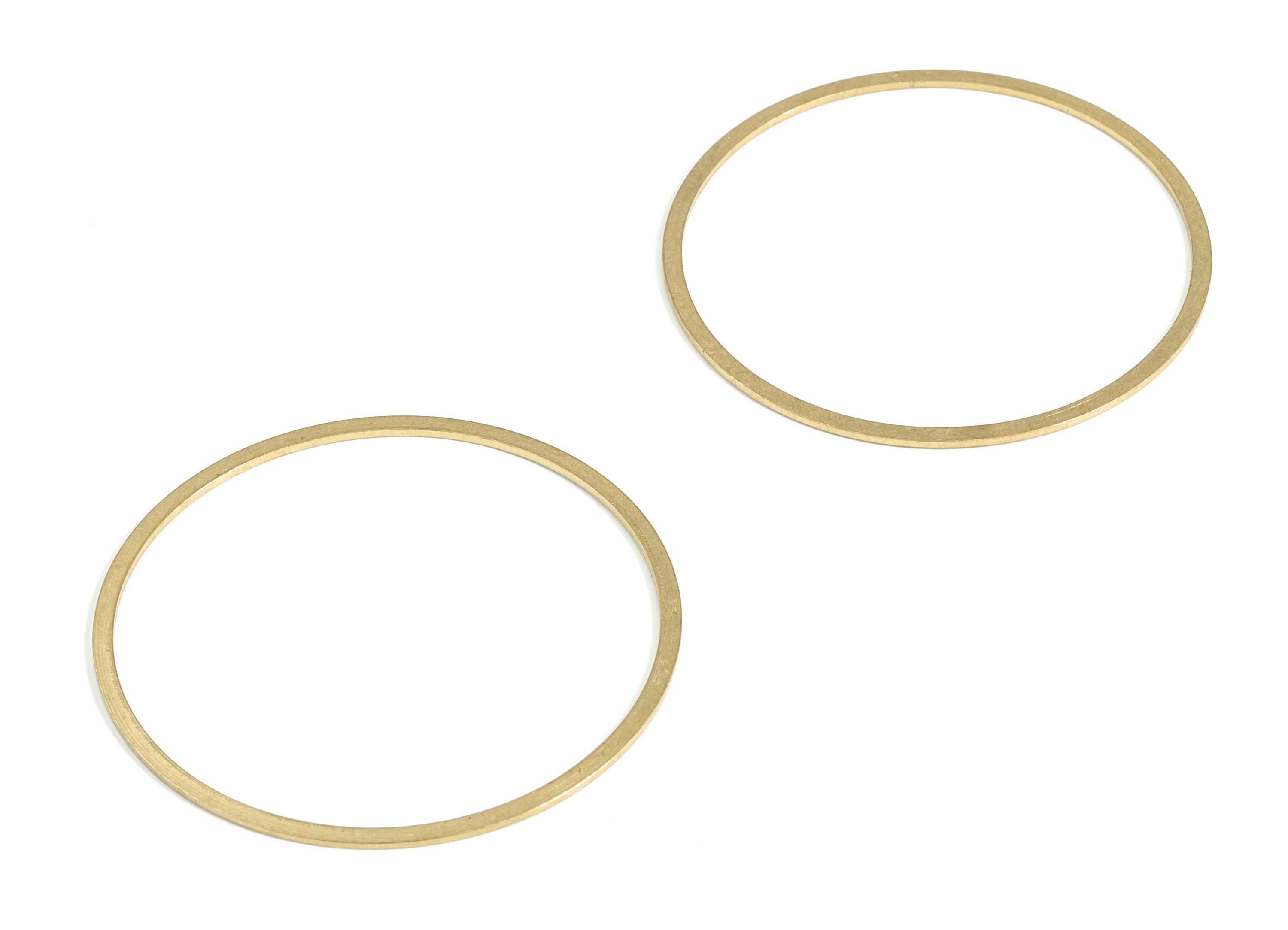 50mm Gold Rings - Brass Round Connectors - Closed Loop Rings - Earring Findings  - KC Gold Tone Plating- 49.8x49.8x 1.02mm - PP4139G-50 - DOMEDBAZAAR