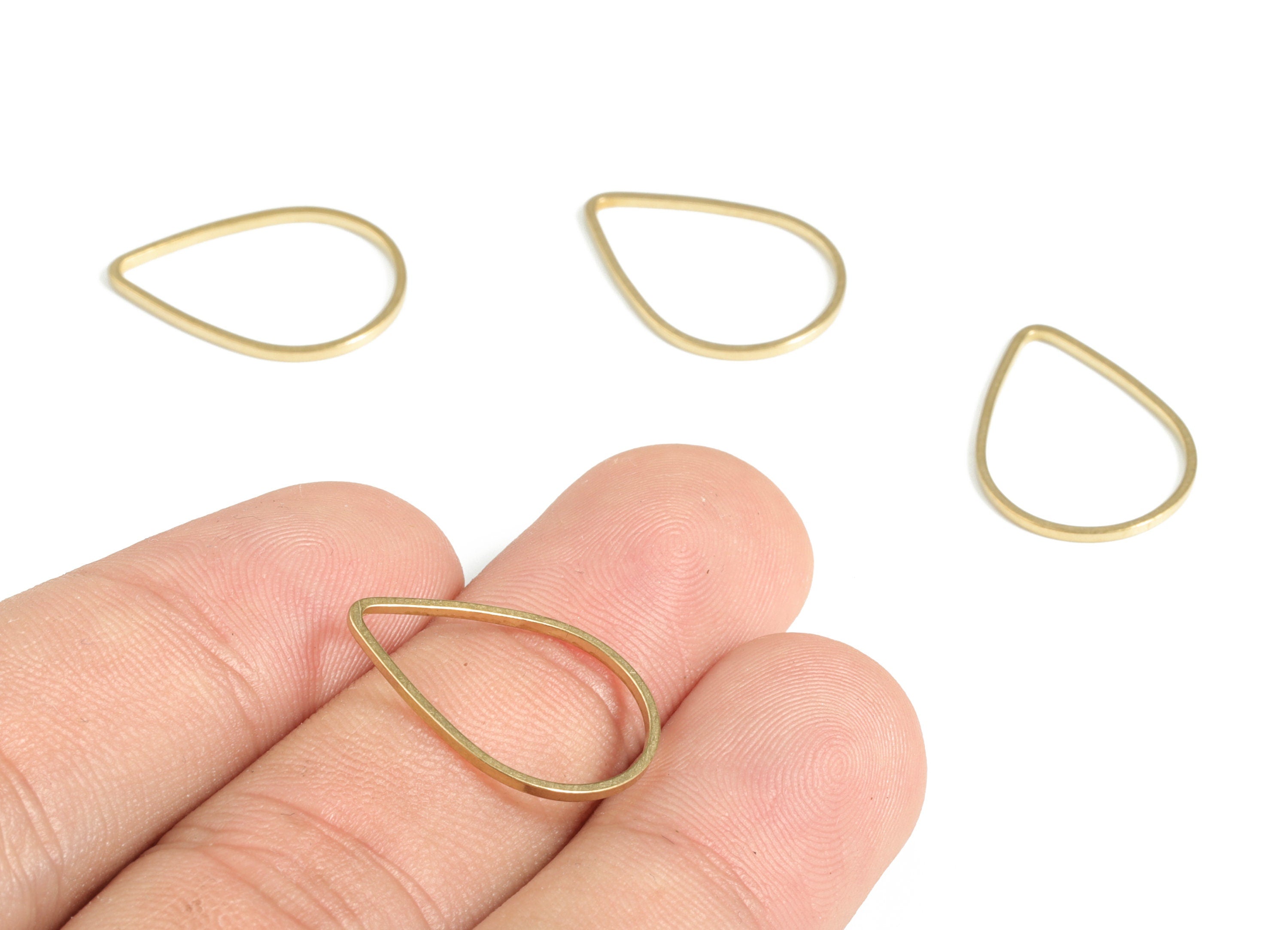 Tear Drop Connector - Raw Brass Drop Pendant - Brass Drop Jewelry Finding - Earring Findings - Jewelry SuPPlies - 21x15.0x0.8mm - PP4143-21 - DOMEDBAZAAR
