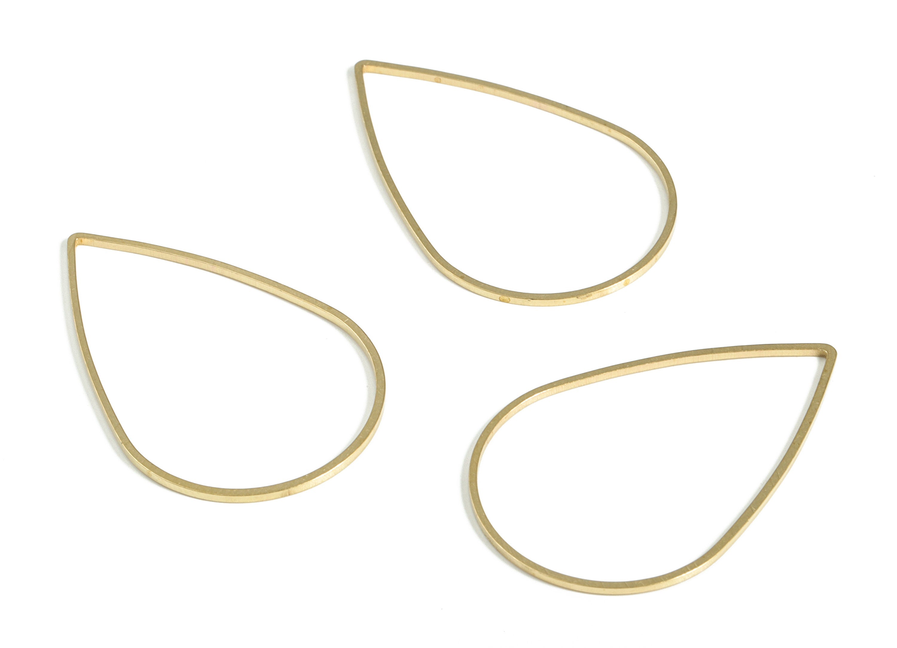 Tear Drop Connector - Raw Brass Drop Pendant - Brass Drop Jewelry Finding - Earring Findings - Jewelry SuPPlies - 39x25.0x10.8mm - PP4143-39 - DOMEDBAZAAR