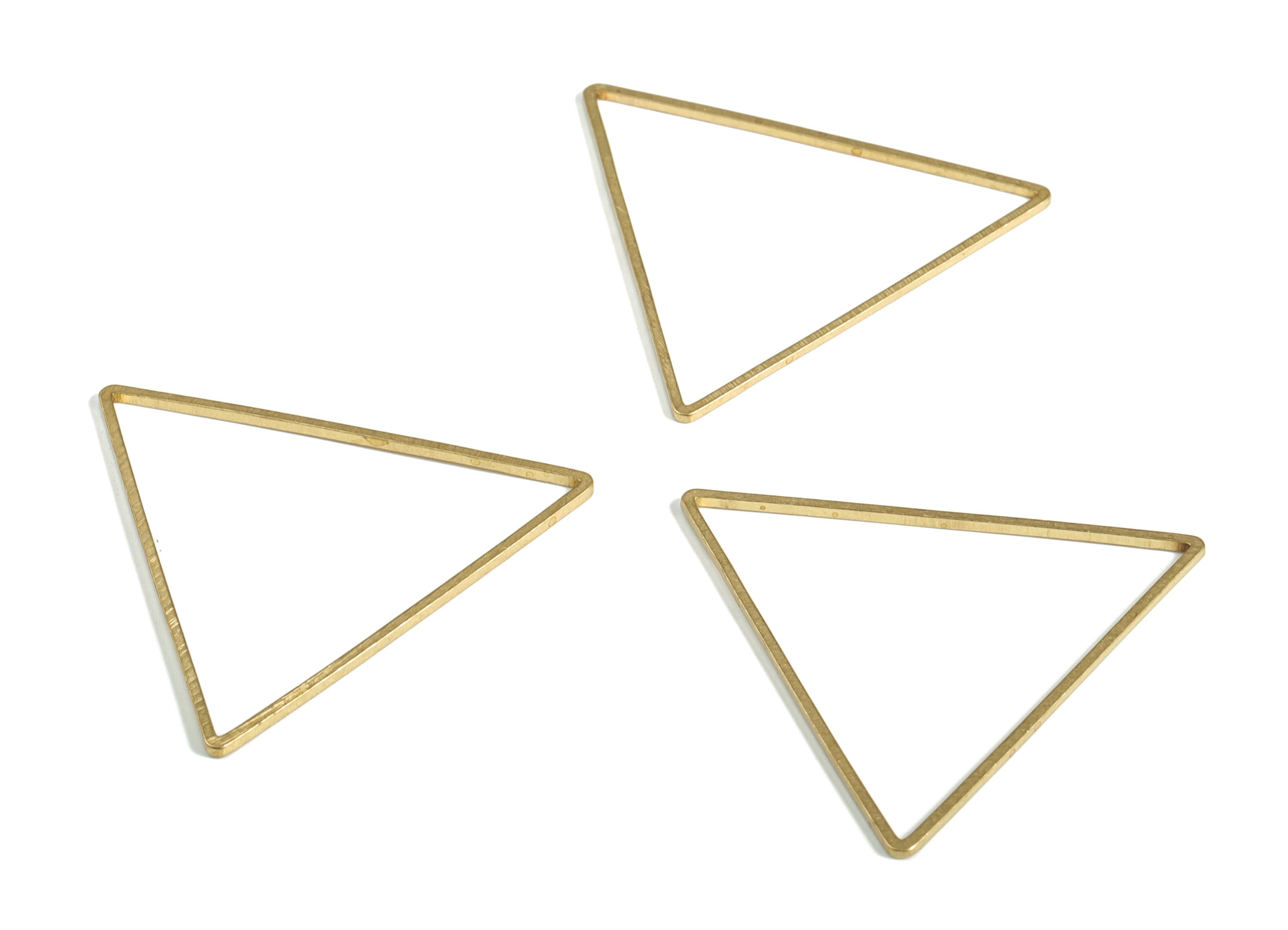 Brass Triangle Link Charms – Triangle Pendant – Triangle Connector for Earring – DIY Earring Finding - 38.0x1.0x1.0mm - PP4144-38 - DOMEDBAZAAR