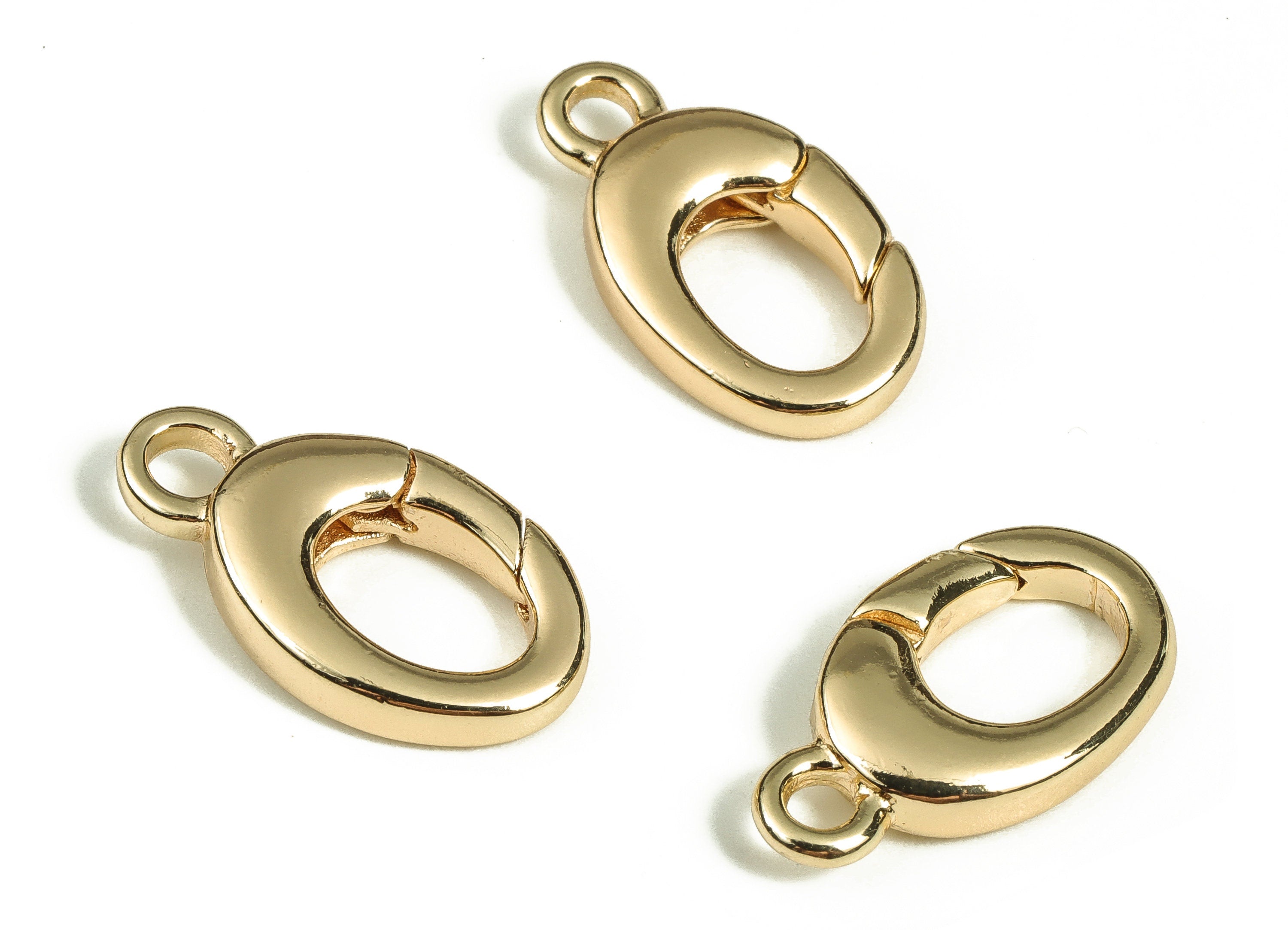 Brass Earring Parrot Clasps - Gold Claw Clasps - Gold Lobster Clasps -18K Gold Plated Brass - Jewelry Supplies -19.79x2.95mx3.96mm- RGP3565 - DOMEDBAZAAR