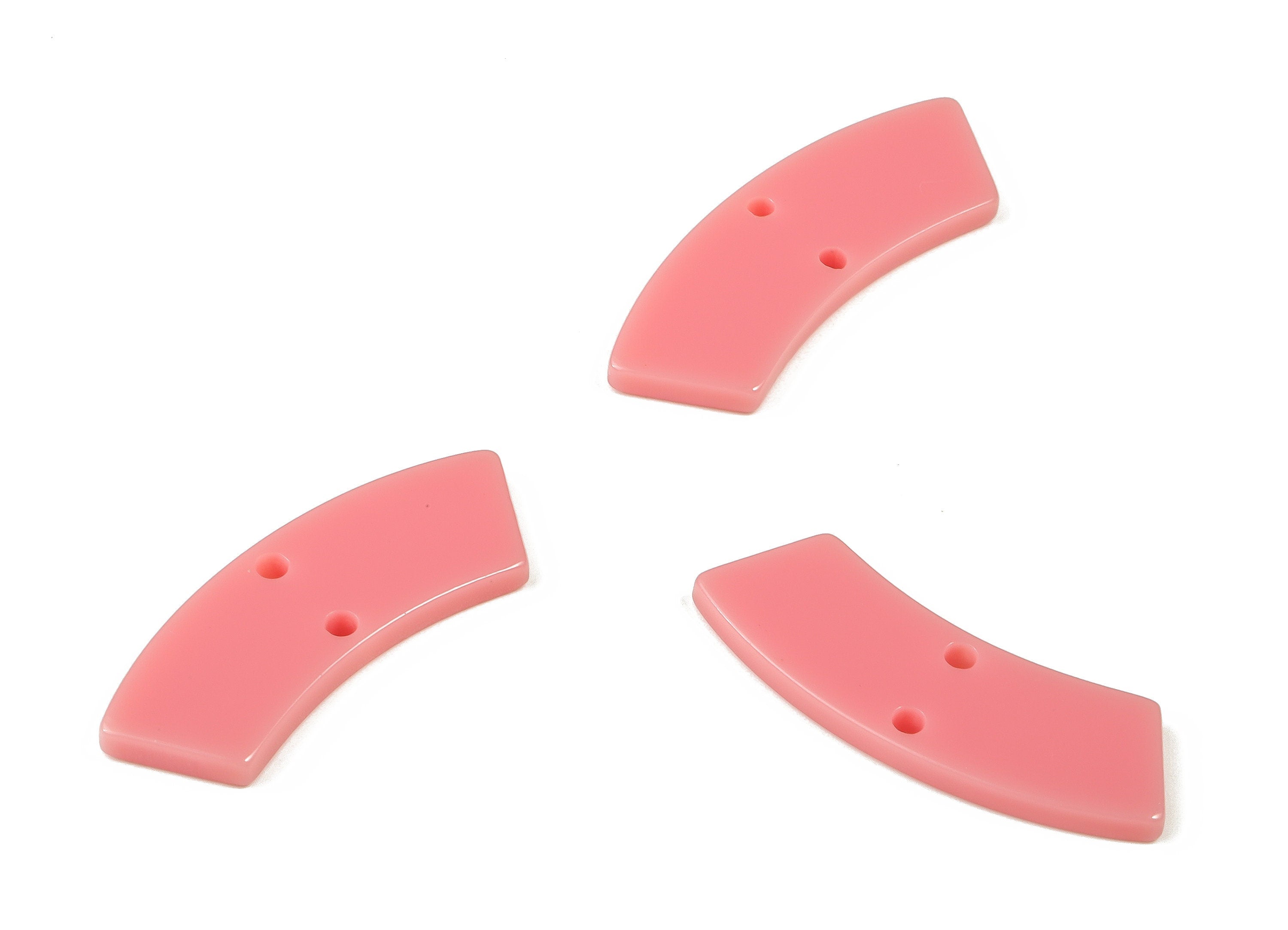 Acrylic Earring Charm -Geometry Shaped Connector - Arc Shaped-2 Hole - Earring Finding - Color Code:A695 - 30.87X9.80X2.25mm - AC2326-A695 - DOMEDBAZAAR