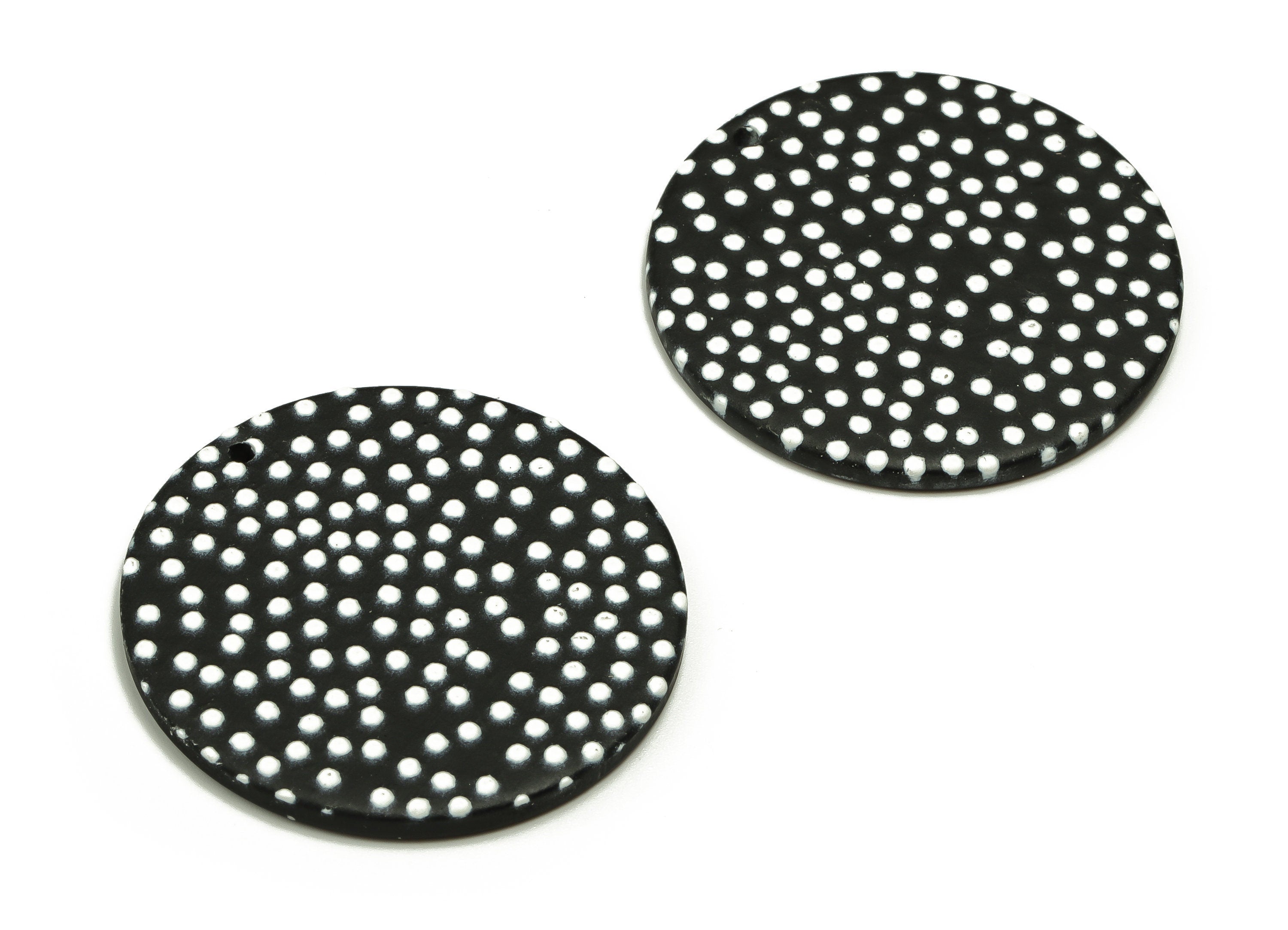 Acrylic Round Earring Charms - Acrylic Coin Pendant - Jewelry Making Supplies - Color Code: A662 - 33.37x33.37x2.72mm - AC1135-A662 - DOMEDBAZAAR