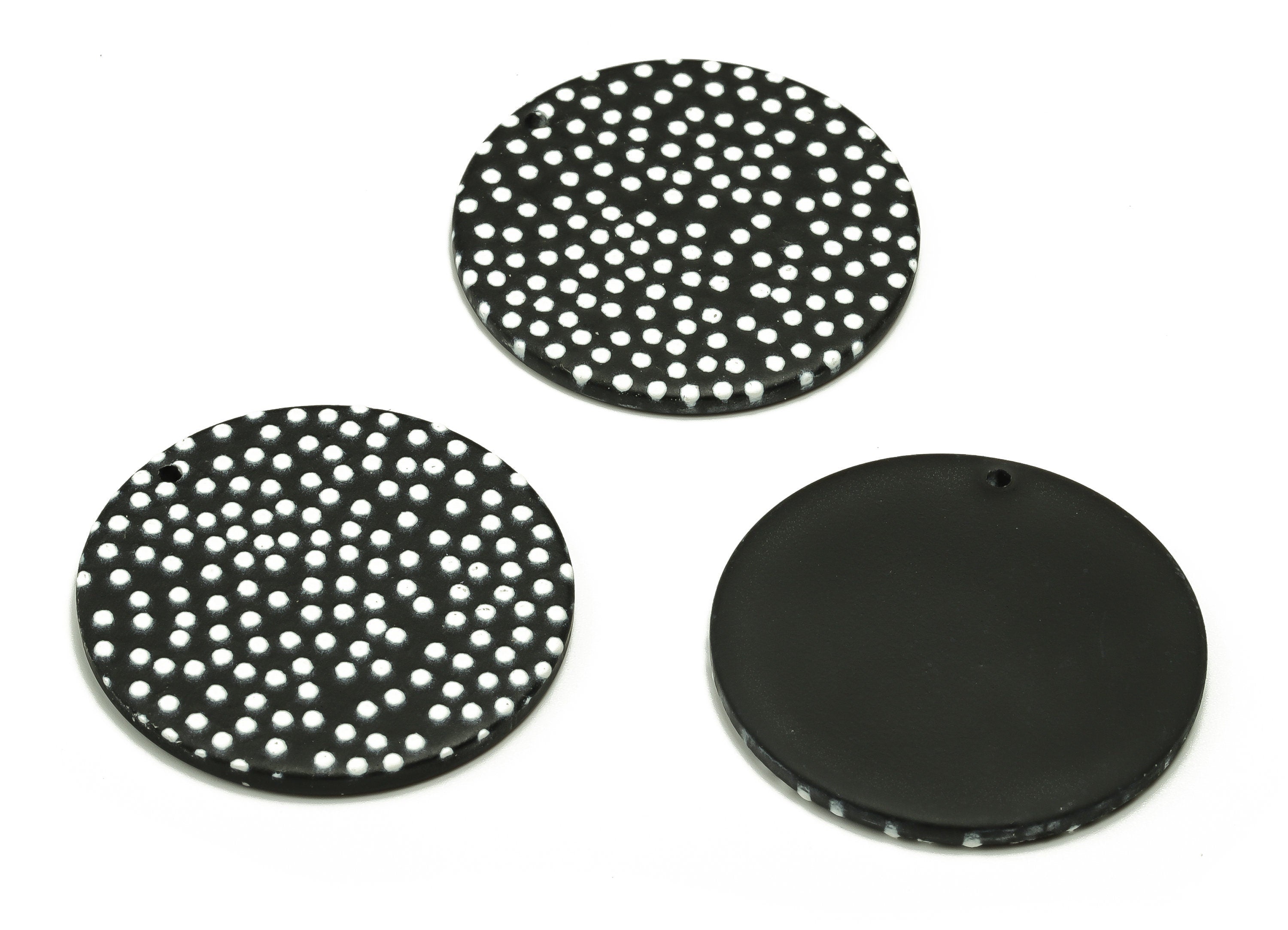 Acrylic Round Earring Charms - Acrylic Coin Pendant - Jewelry Making Supplies - Color Code: A662 - 33.37x33.37x2.72mm - AC1135-A662 - DOMEDBAZAAR