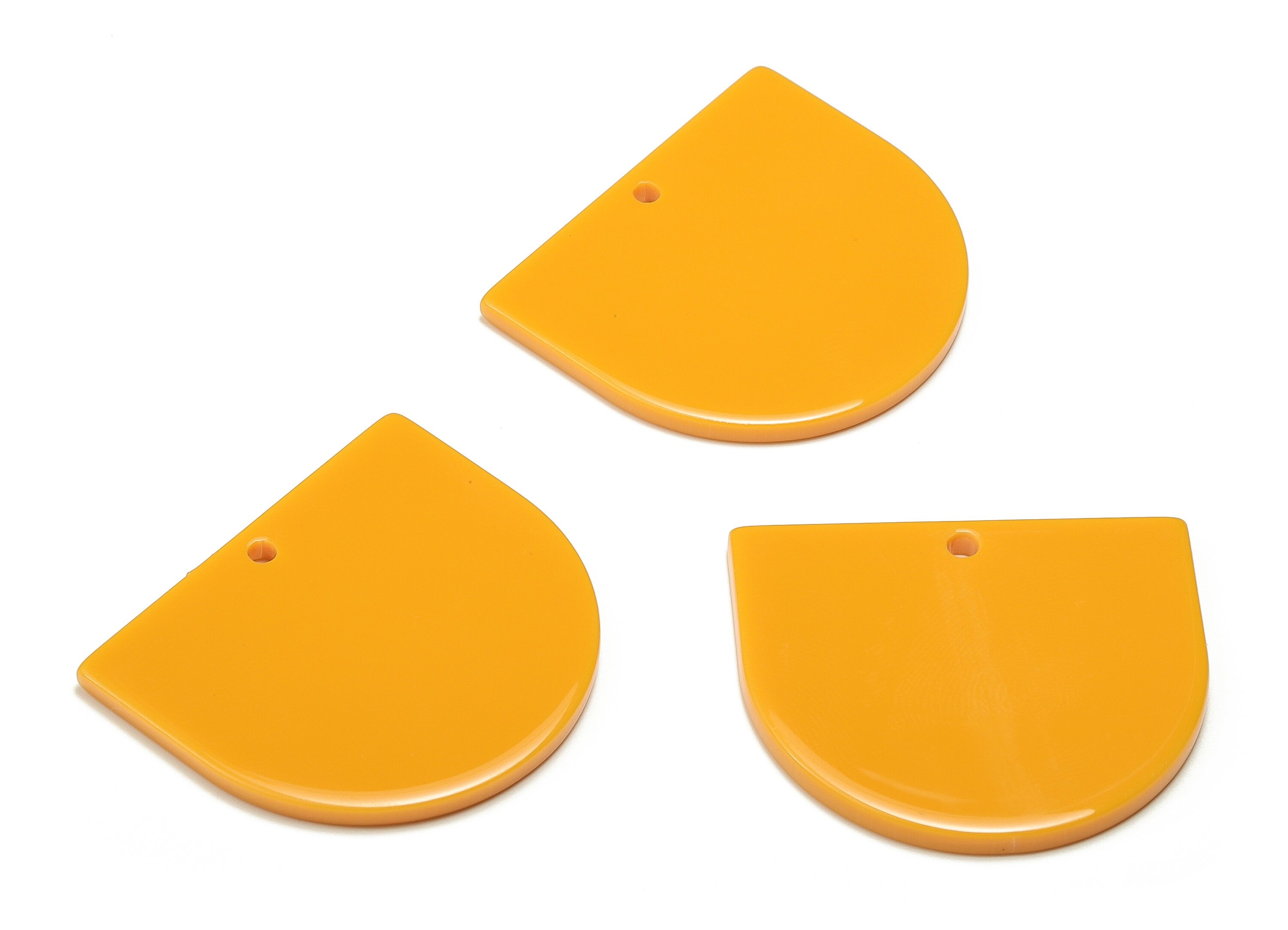 Acrylic D Earring Charms - Acrylic D Shape Pendant - Jewelry Supplies - Earring Finding - Color Code: A677 -33.53x29.27x2.10mm - AC1094-A677 - DOMEDBAZAAR