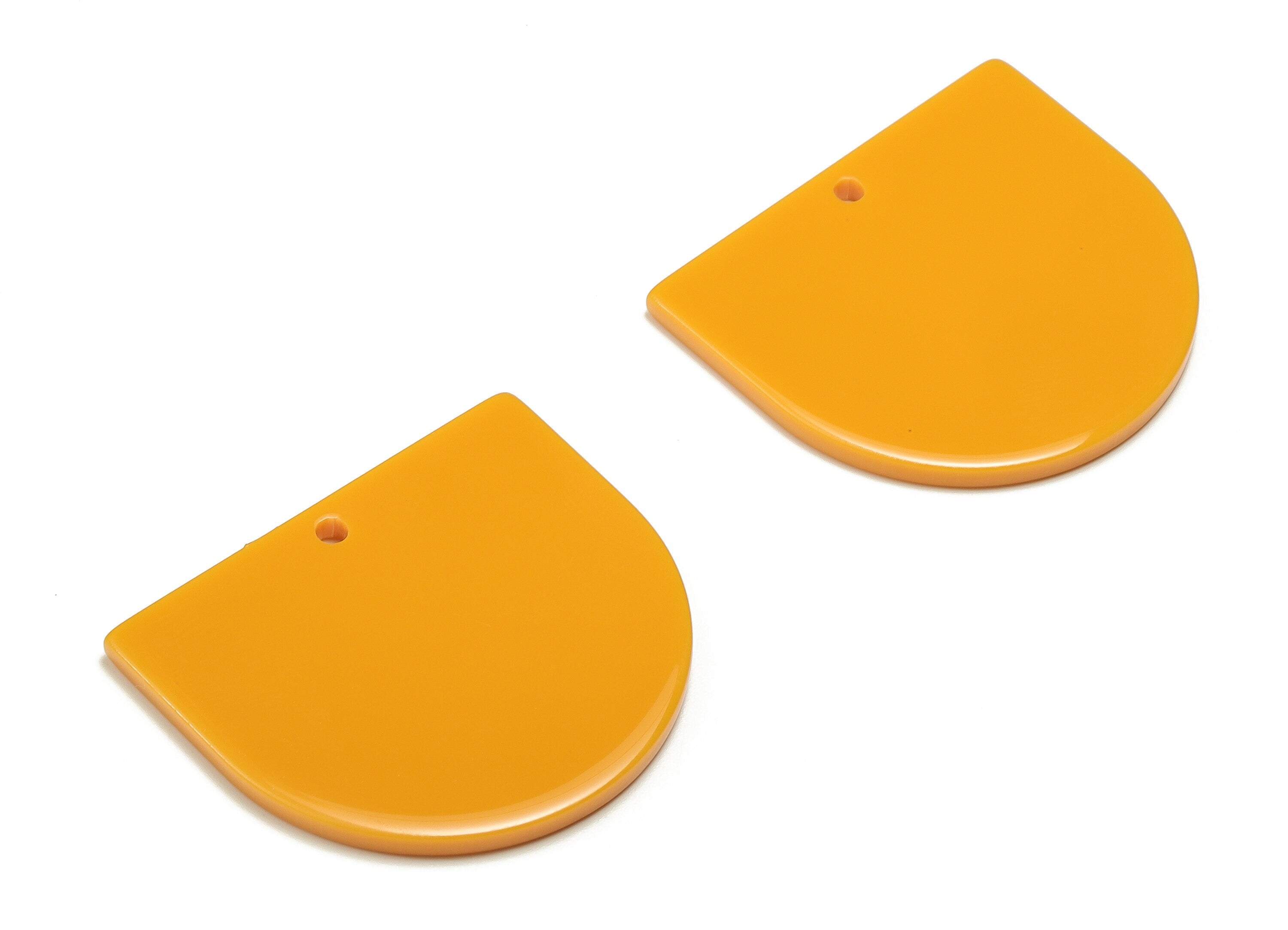 Acrylic D Earring Charms - Acrylic D Shape Pendant - Jewelry Supplies - Earring Finding - Color Code: A677 -33.53x29.27x2.10mm - AC1094-A677 - DOMEDBAZAAR