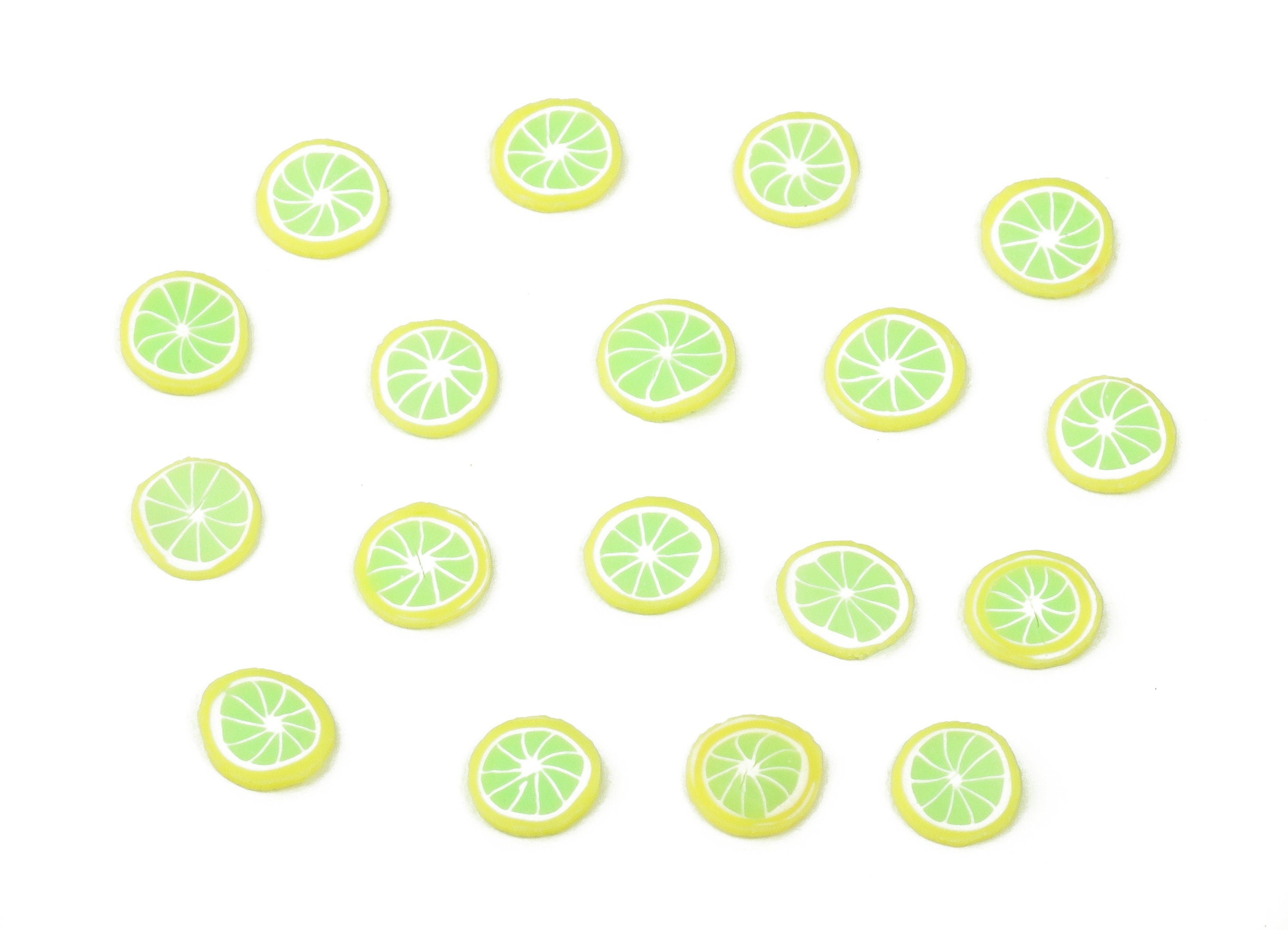Lemon Polymer Clay Wall Art – Polymer Wall Hanging – Lemon Fruit Slices - DIY Polymer Clay –Tropical Home Décor - 5.49x5.49x0.49mm- PC2305 - DOMEDBAZAAR